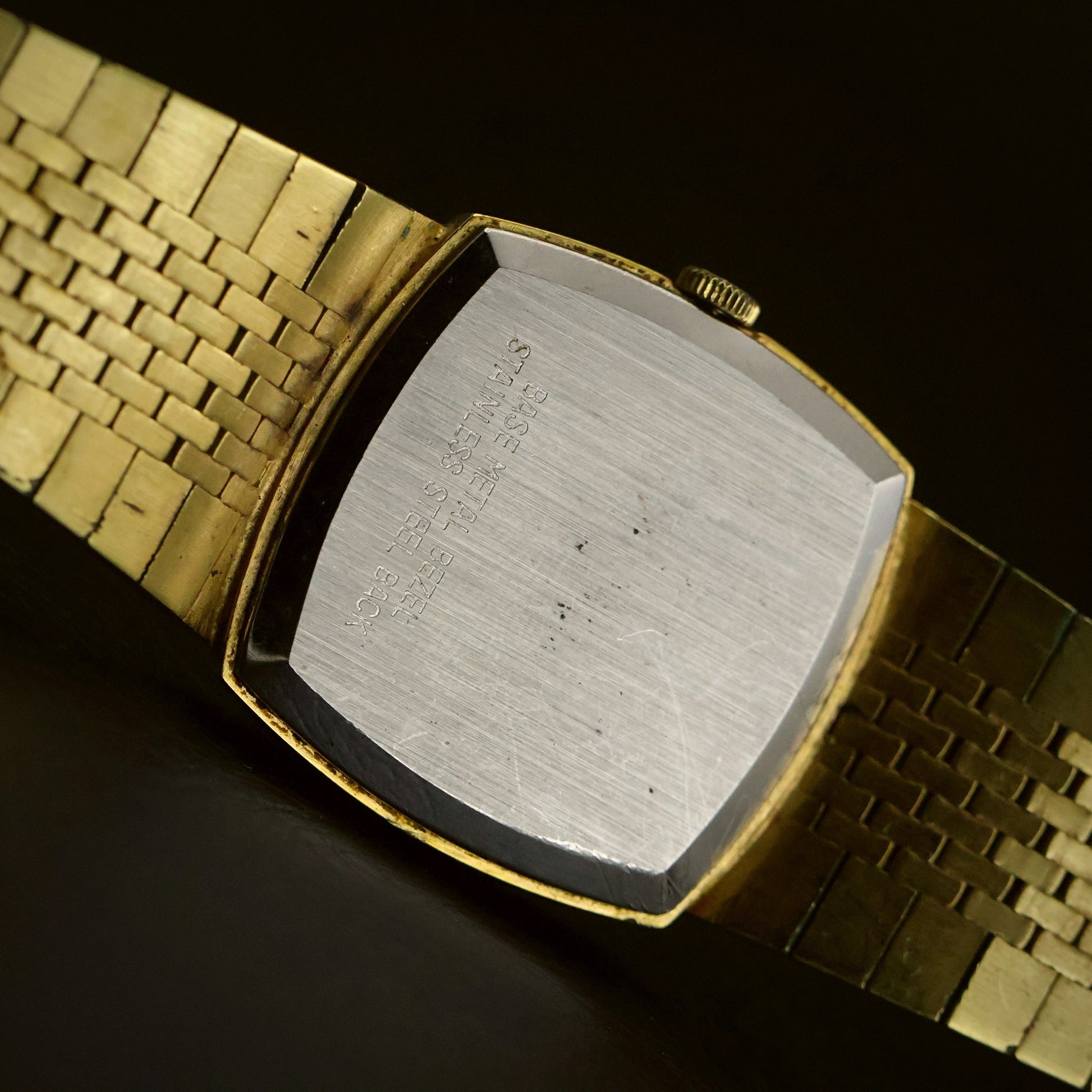 Longines Tonneau | Champagne Dial | Gold-Tone Case | Brick Bracelet