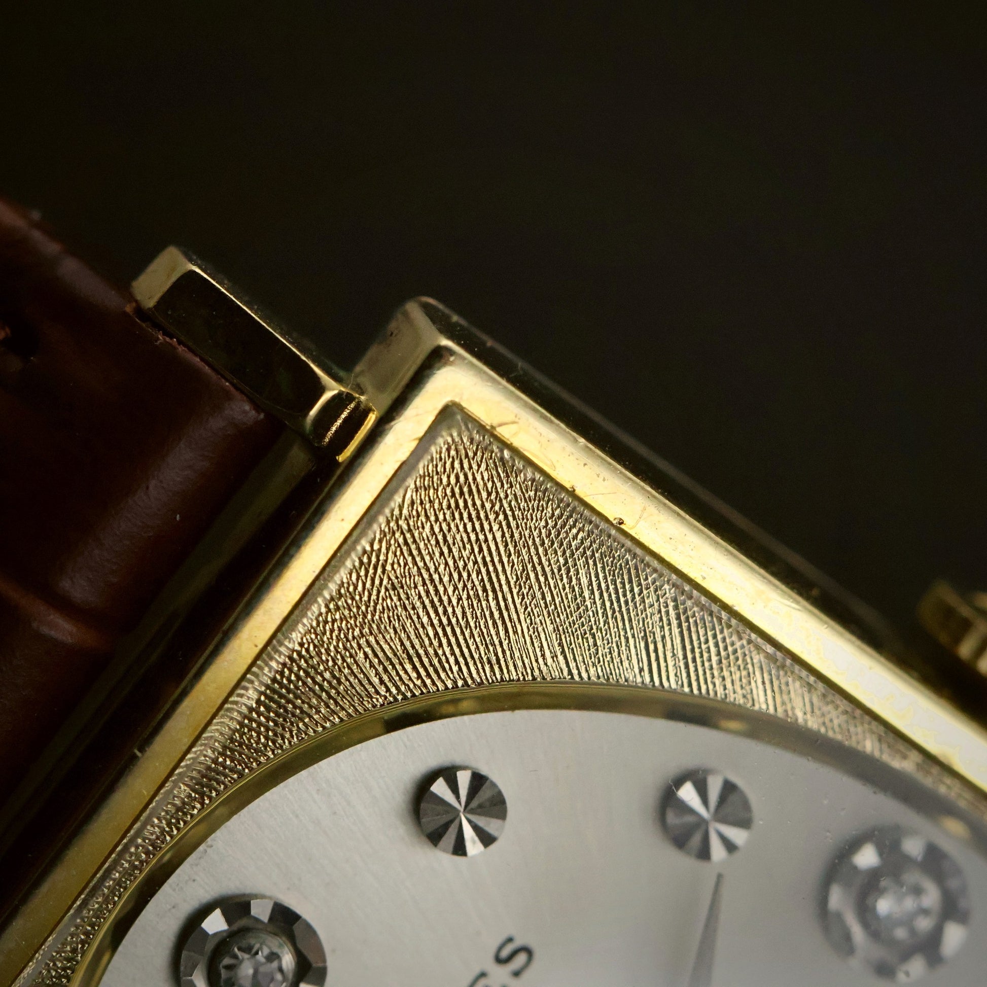 Longines Diamond Dial | Silver Sunburst | 10K Gold-Filled Square Case