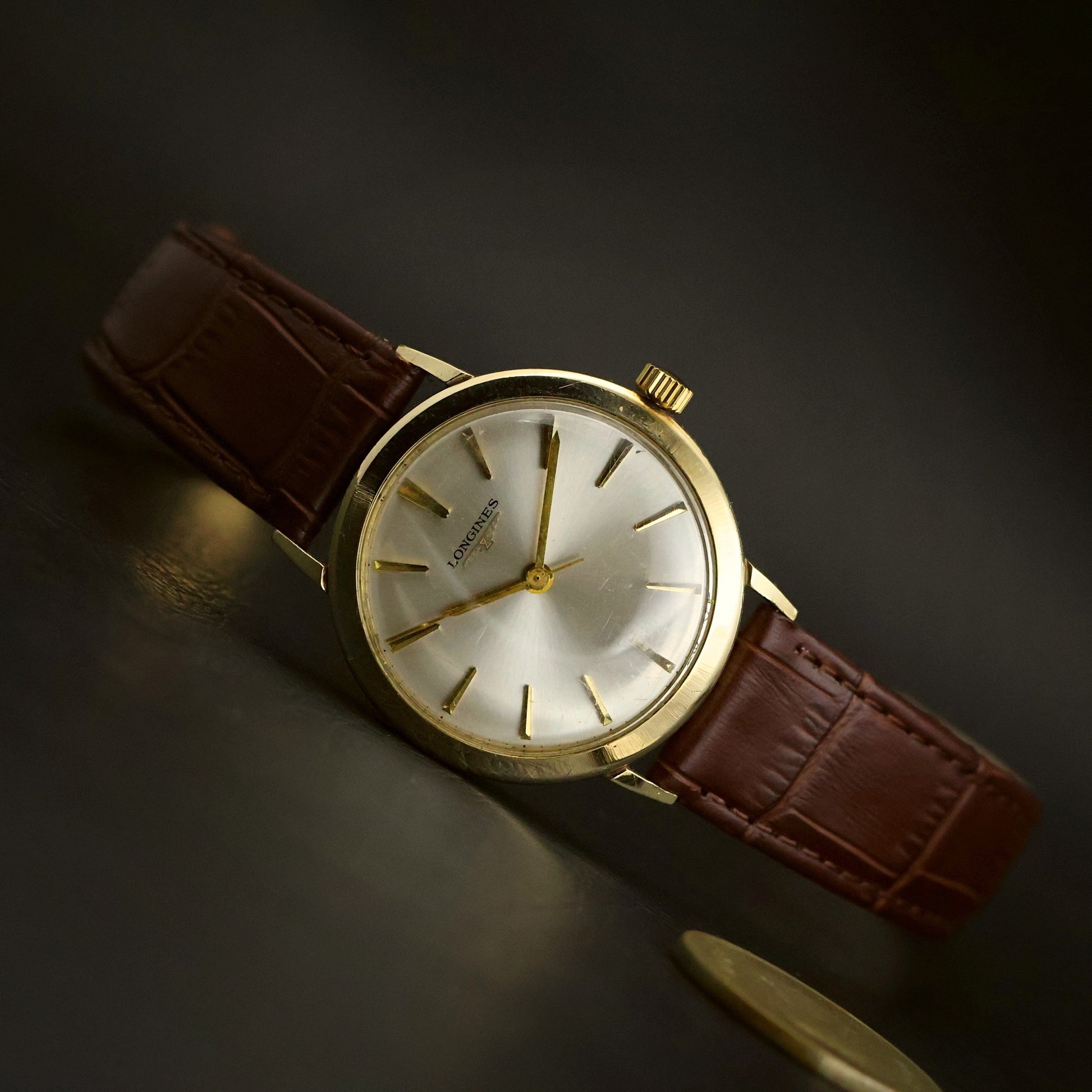 Longines Gents Dress | Silver Sunburst Dial | Gold Round Case
