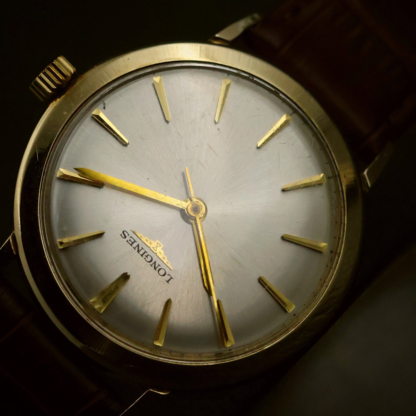 Longines Gents Dress | Silver Sunburst Dial | Gold Round Case