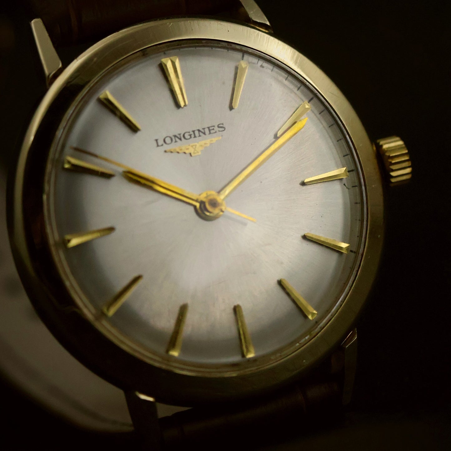 Longines Gents Dress | Silver Sunburst Dial | Gold Round Case