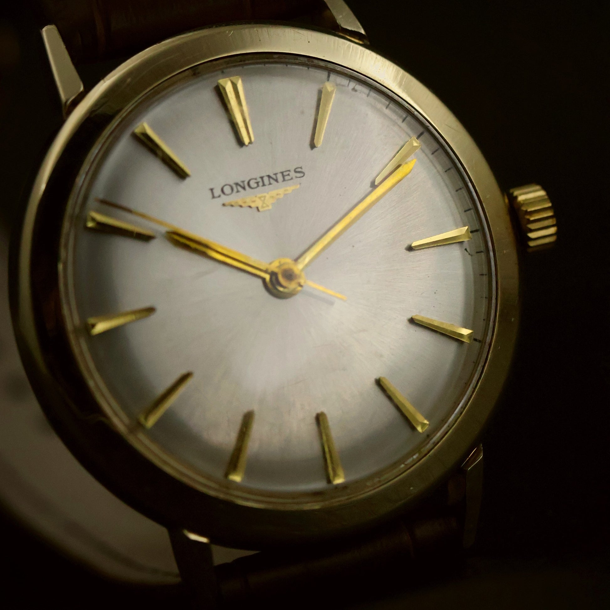 Longines Gents Dress | Silver Sunburst Dial | Gold Round Case