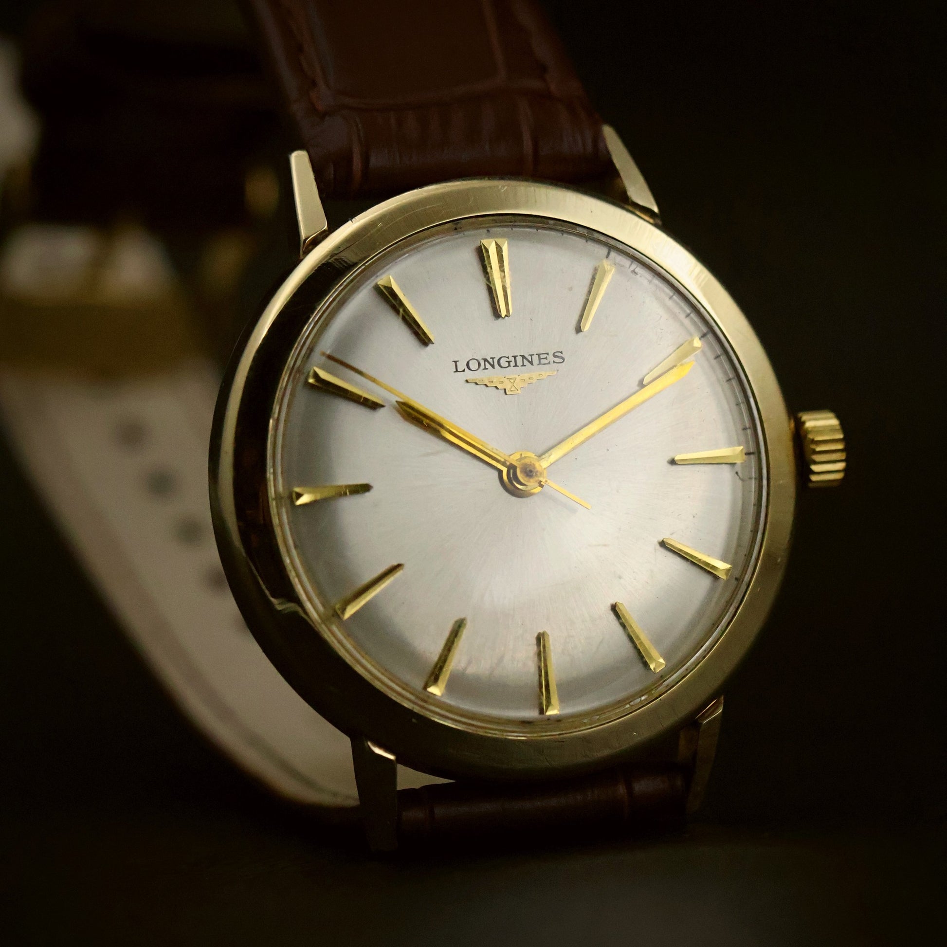 Longines Gents Dress | Silver Sunburst Dial | Gold Round Case
