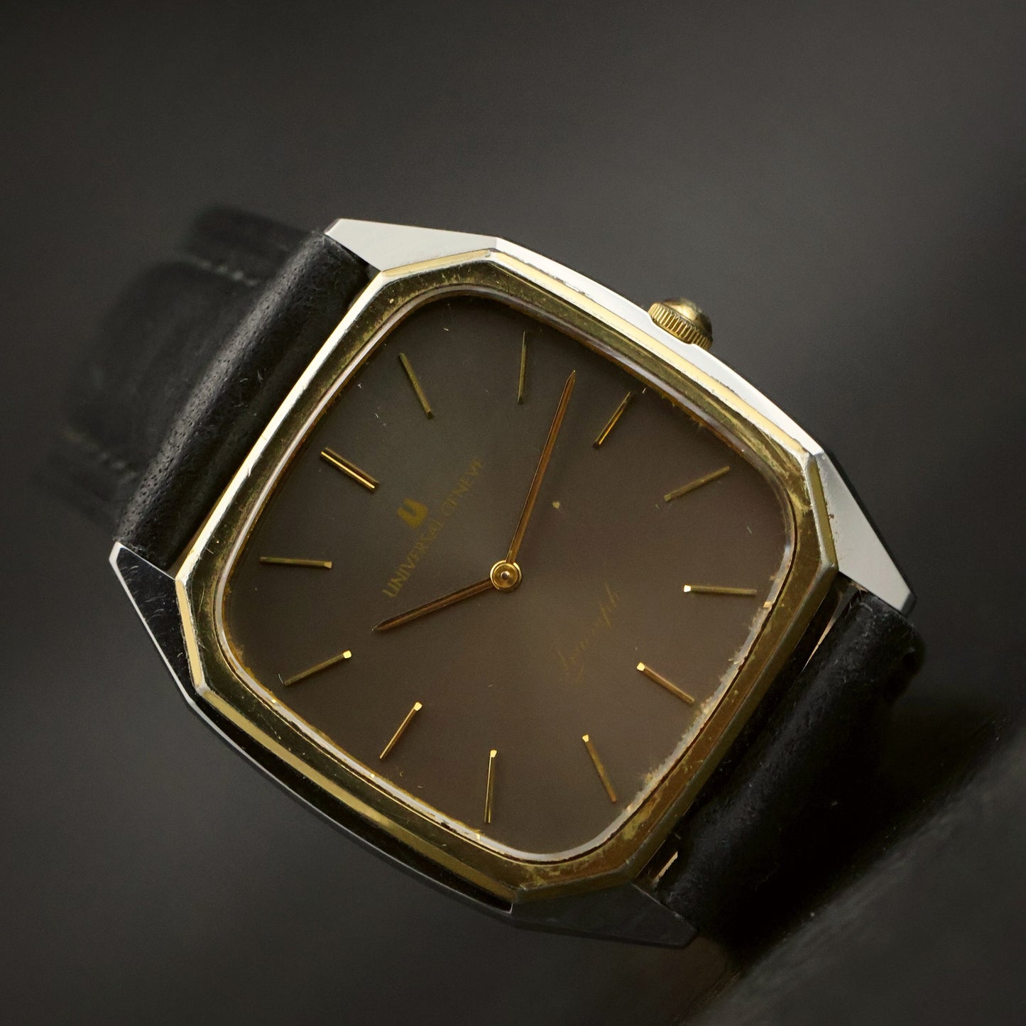 Universal Geneve Triumph | Charcoal Dial | Two-Tone Octagonal Case