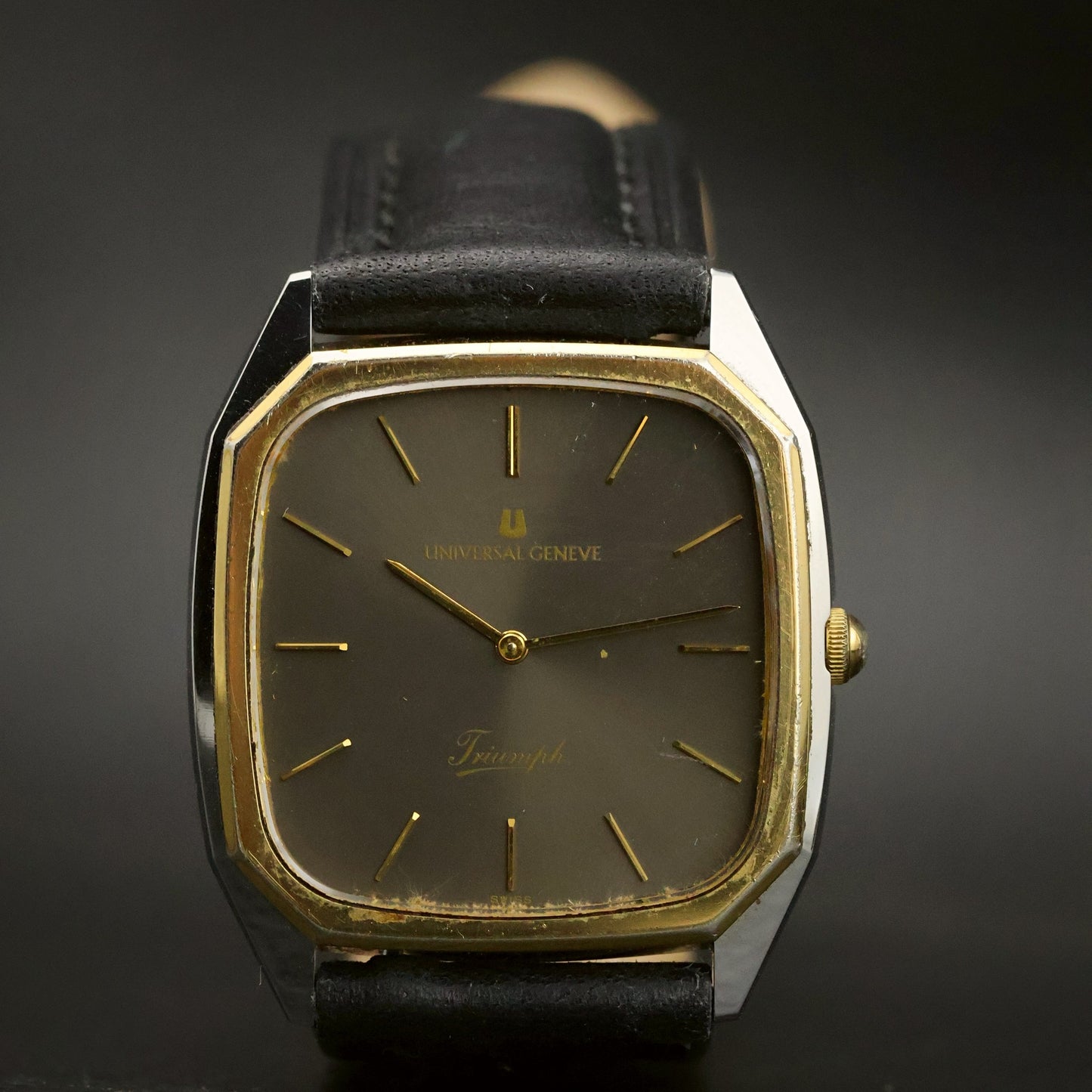 Universal Geneve Triumph | Charcoal Dial | Two-Tone Octagonal Case