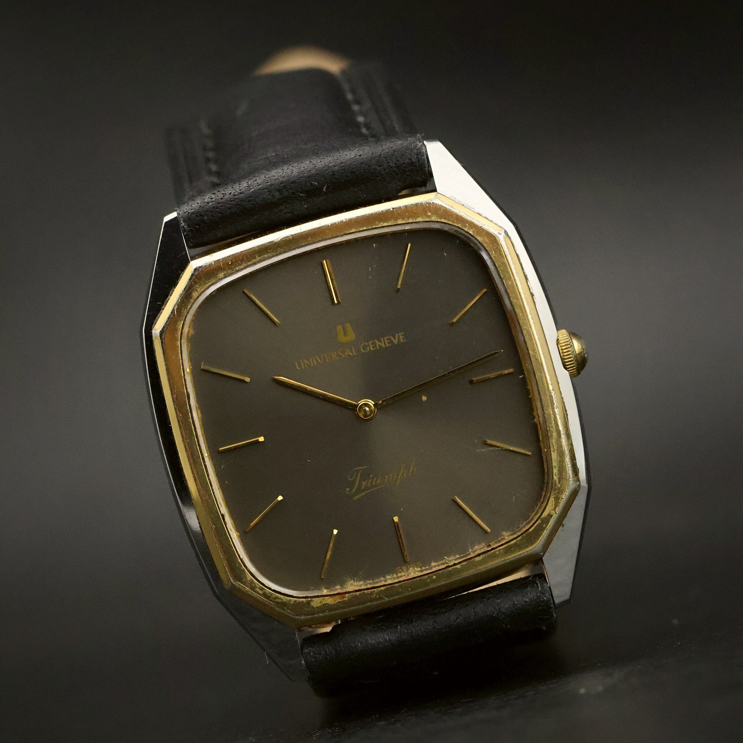 Universal Geneve Triumph | Charcoal Dial | Two-Tone Octagonal Case