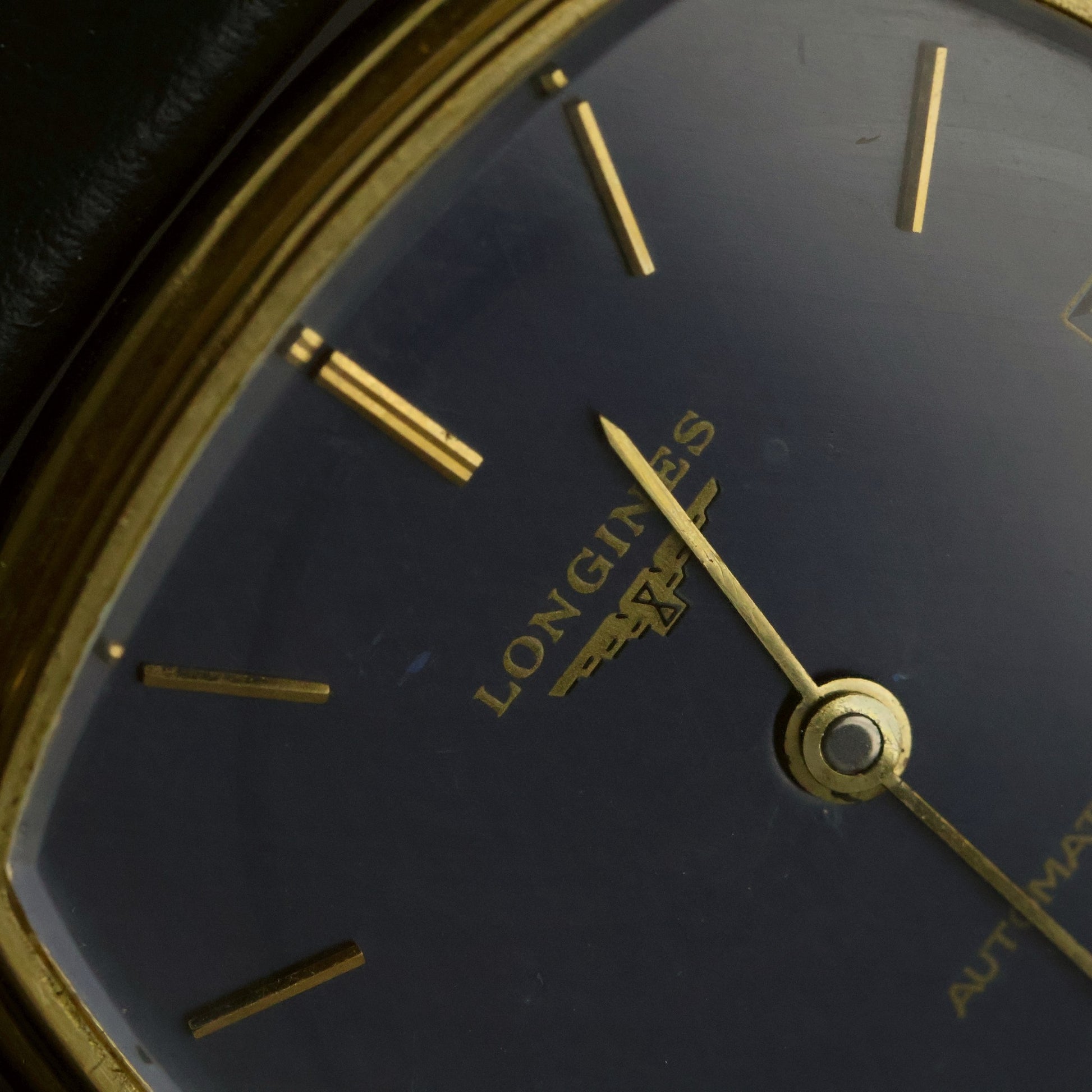 Longines Automatic | Navy Blue Dial | Gold Cushion Case | Date