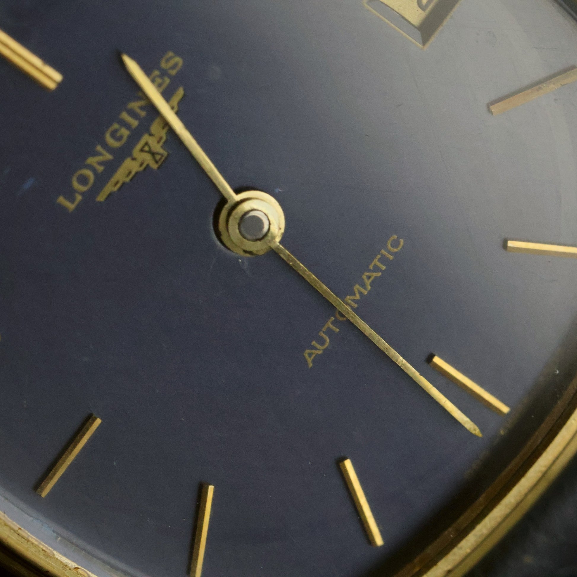 Longines Automatic | Navy Blue Dial | Gold Cushion Case | Date
