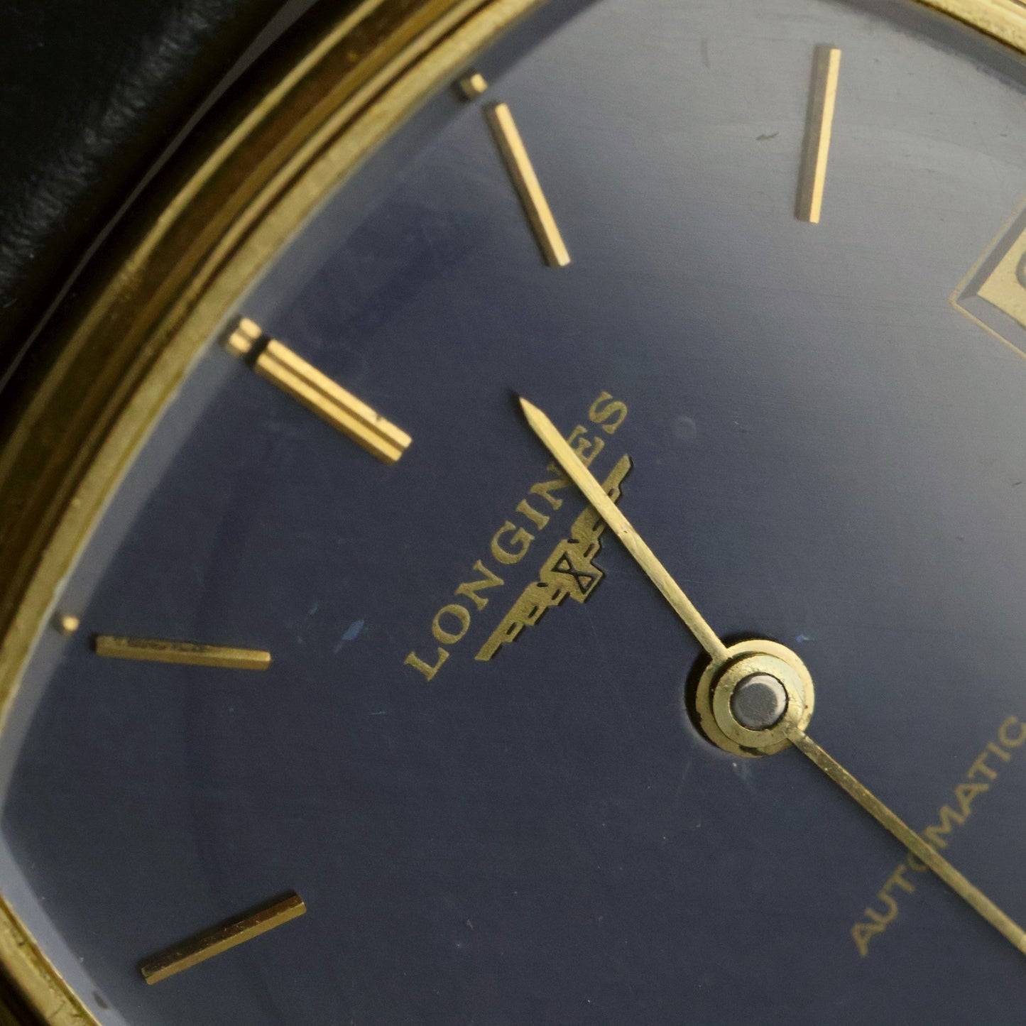 Longines Automatic | Navy Blue Dial | Gold Cushion Case | Date