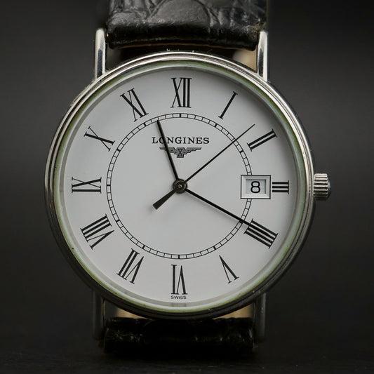 Longines Presence | White Roman Dial | Stainless Steel | Date