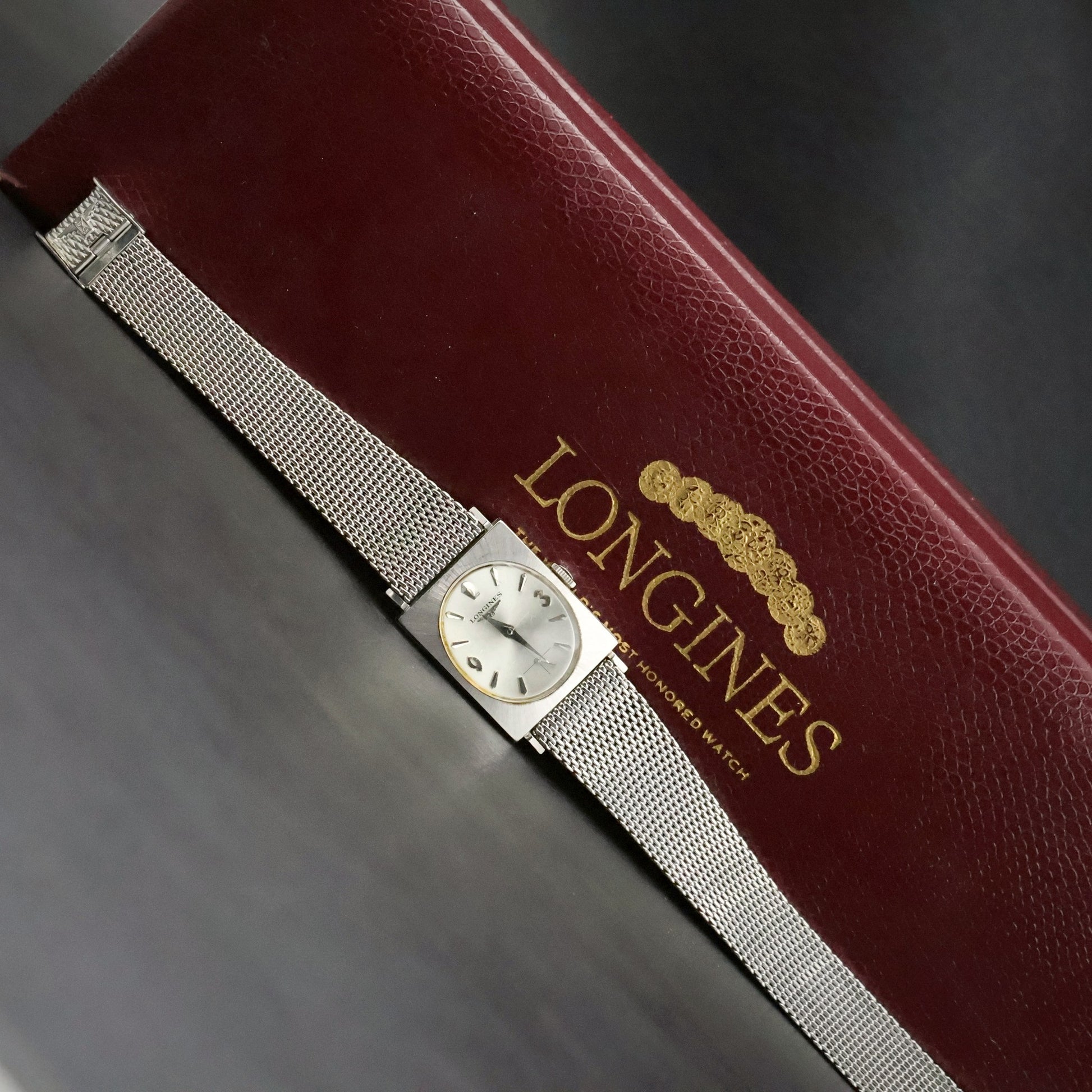 Longines Gents Square | Silver Dial | Gold-Filled Mesh | Boxed with Papers