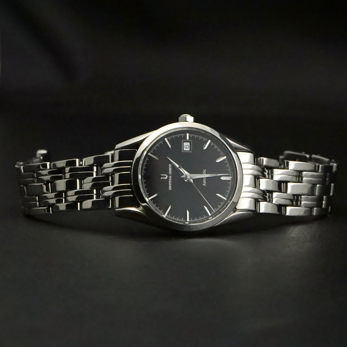 Universal Geneve Gold Boy | Ref 871.171 | Black Dial | Stainless Steel, view 1