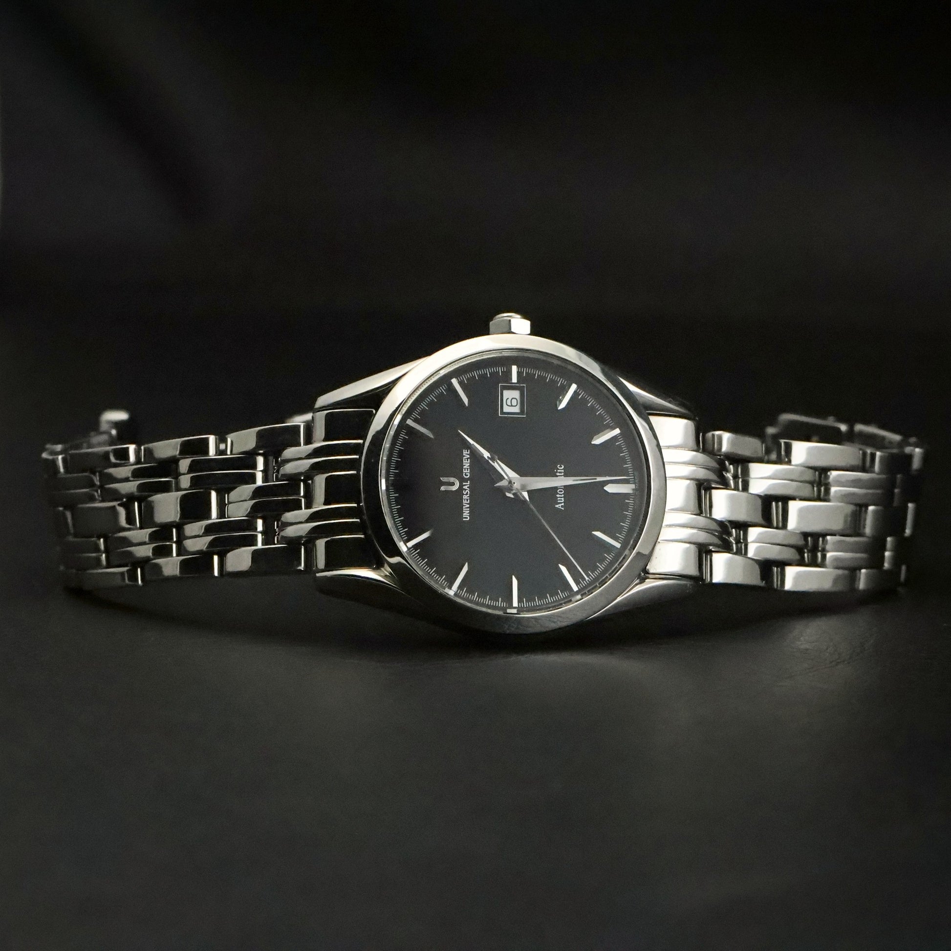 Universal Geneve Gold Boy | Ref 871.171 | Black Dial | Stainless Steel, view 1