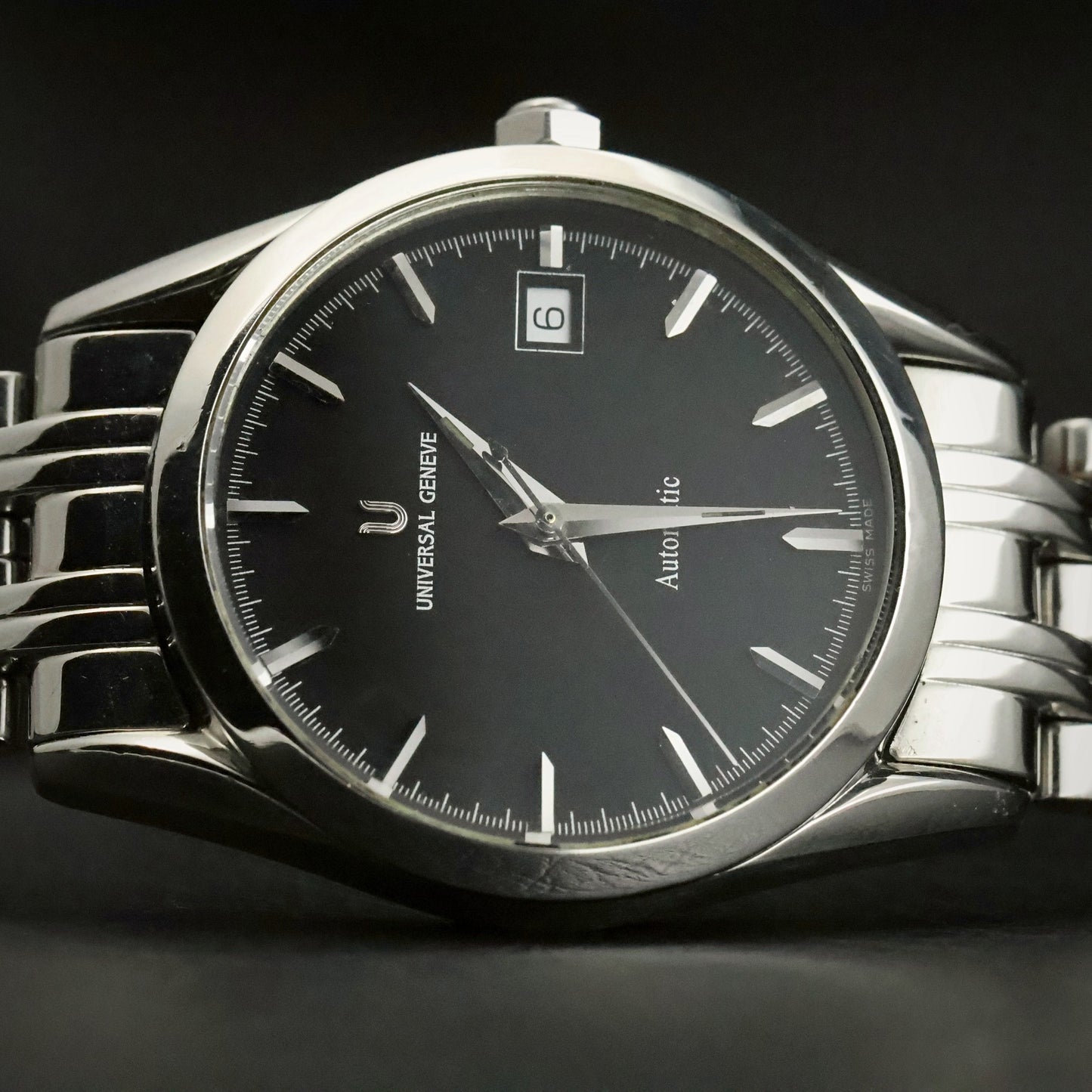 Universal Geneve Gold Boy | Ref 871.171 | Black Dial | Stainless Steel, view 2