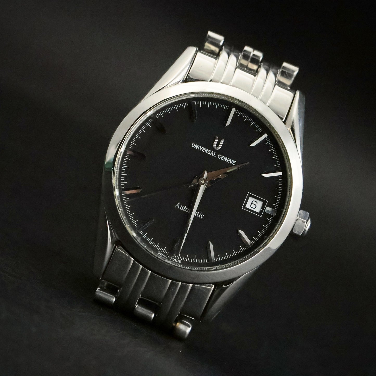 Universal Geneve Gold Boy | Ref 871.171 | Black Dial | Stainless Steel, view 4