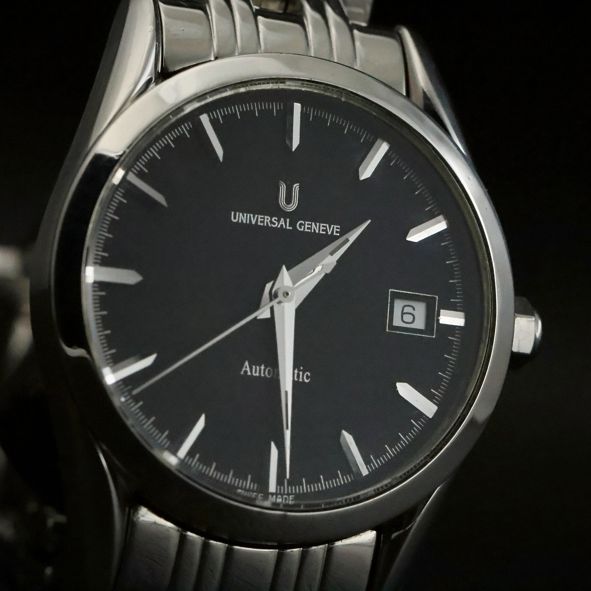 Universal Geneve Gold Boy | Ref 871.171 | Black Dial | Stainless Steel, view 5