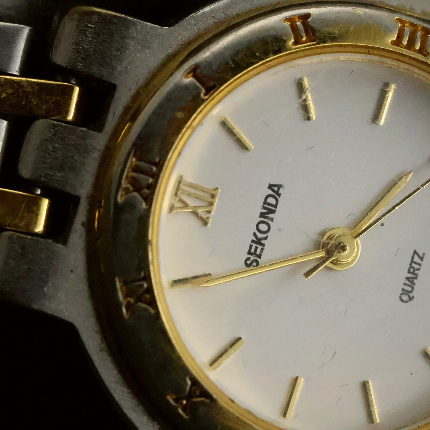 Sekonda Ladies Quartz | White Dial | Two-Tone Bracelet | With Box, view 4