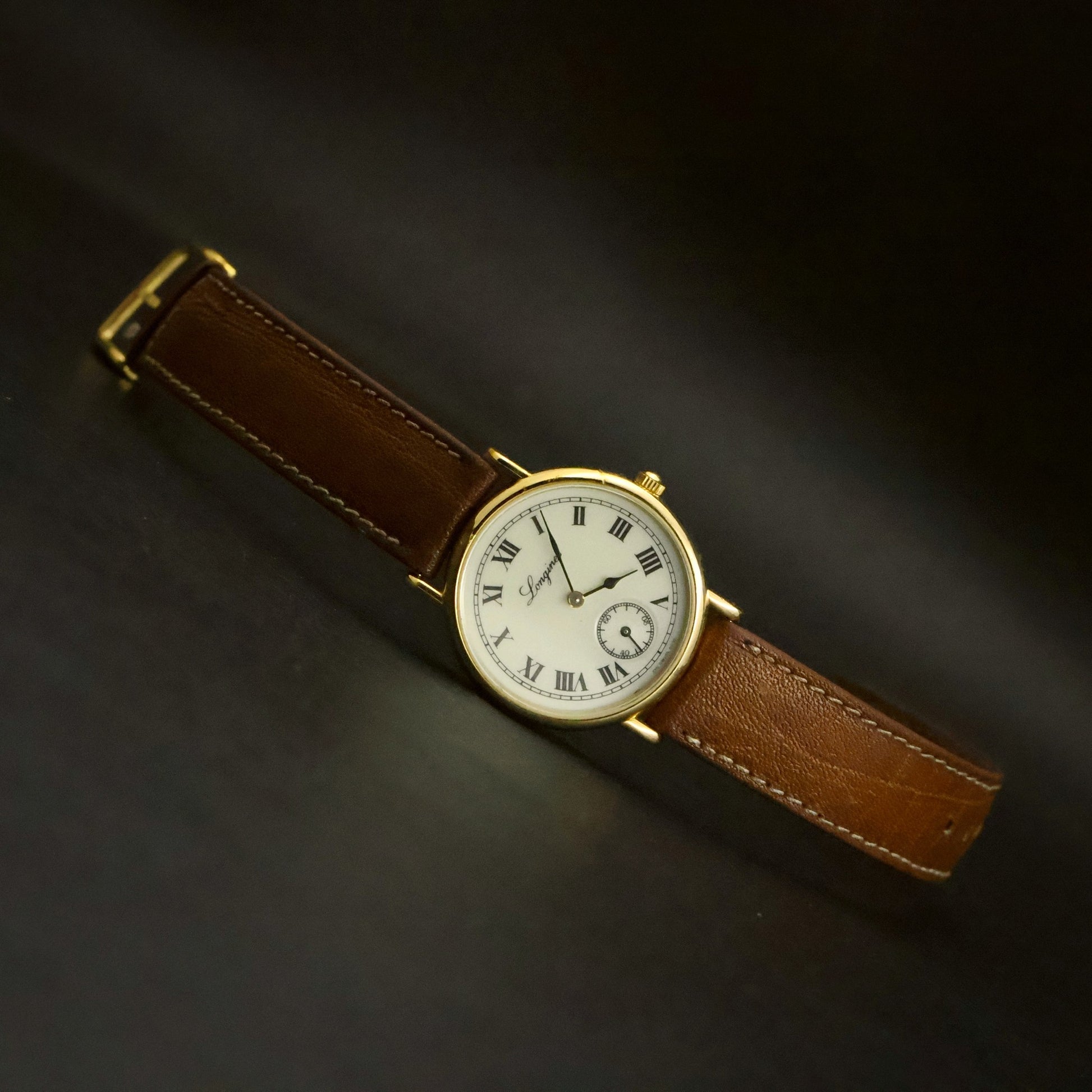 Longines Charleston | Roman Numeral Dial | Sub-Seconds | Gold Tone, view 1