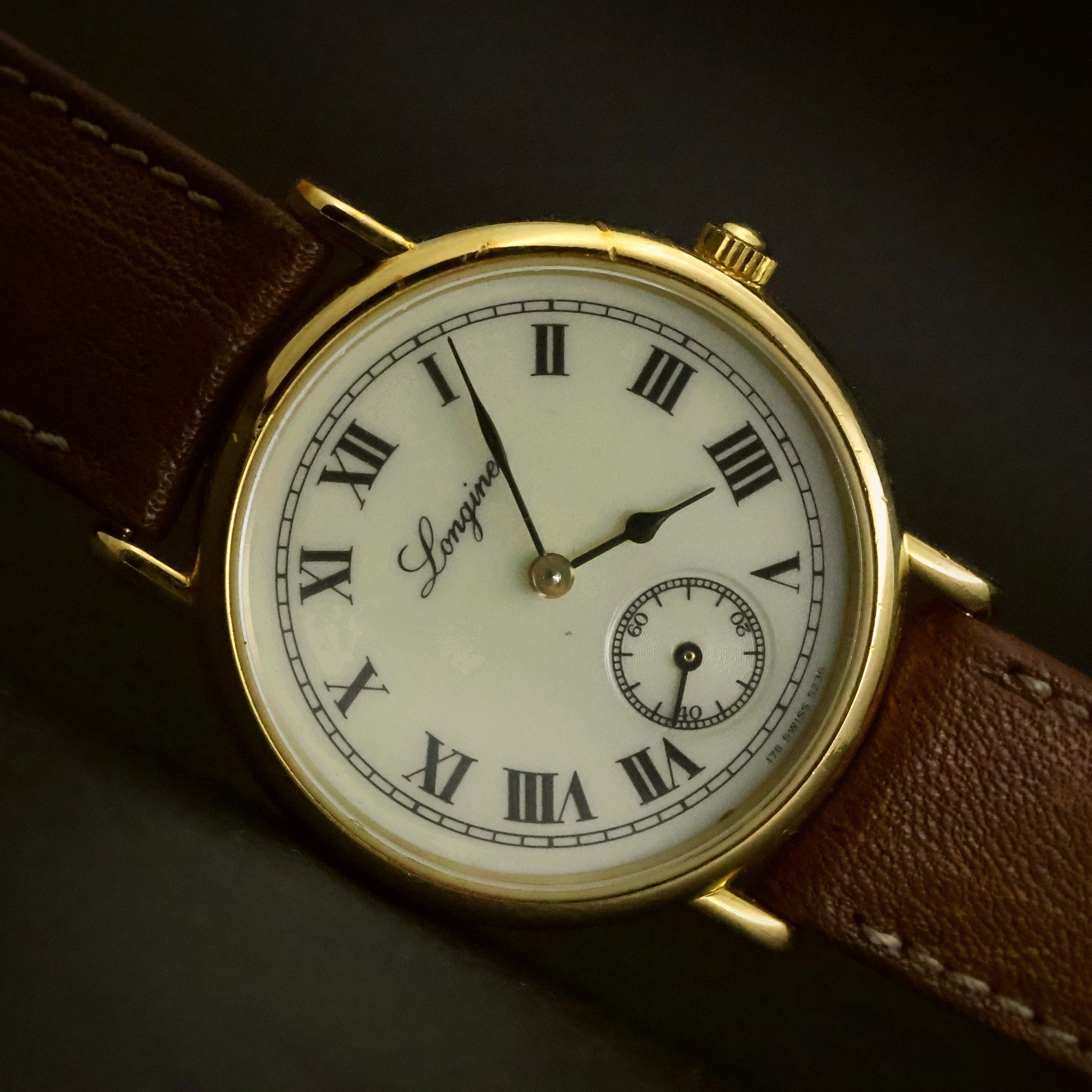 Longines Charleston | Roman Numeral Dial | Sub-Seconds | Gold Tone, view 9