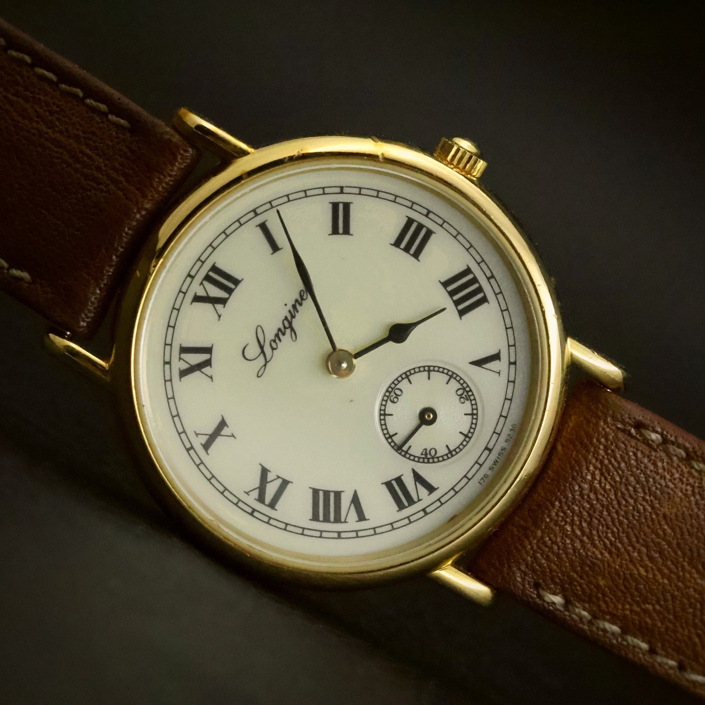 Longines Charleston | Roman Numeral Dial | Sub-Seconds | Gold Tone, view 2