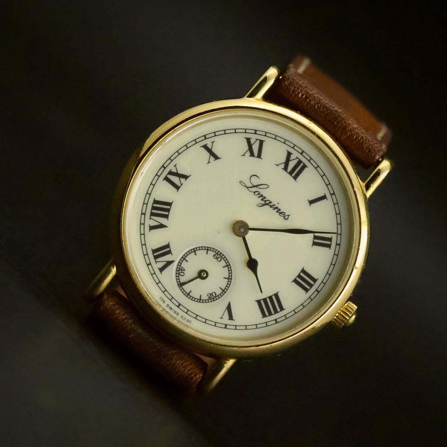 Longines Charleston | Roman Numeral Dial | Sub-Seconds | Gold Tone, view 3