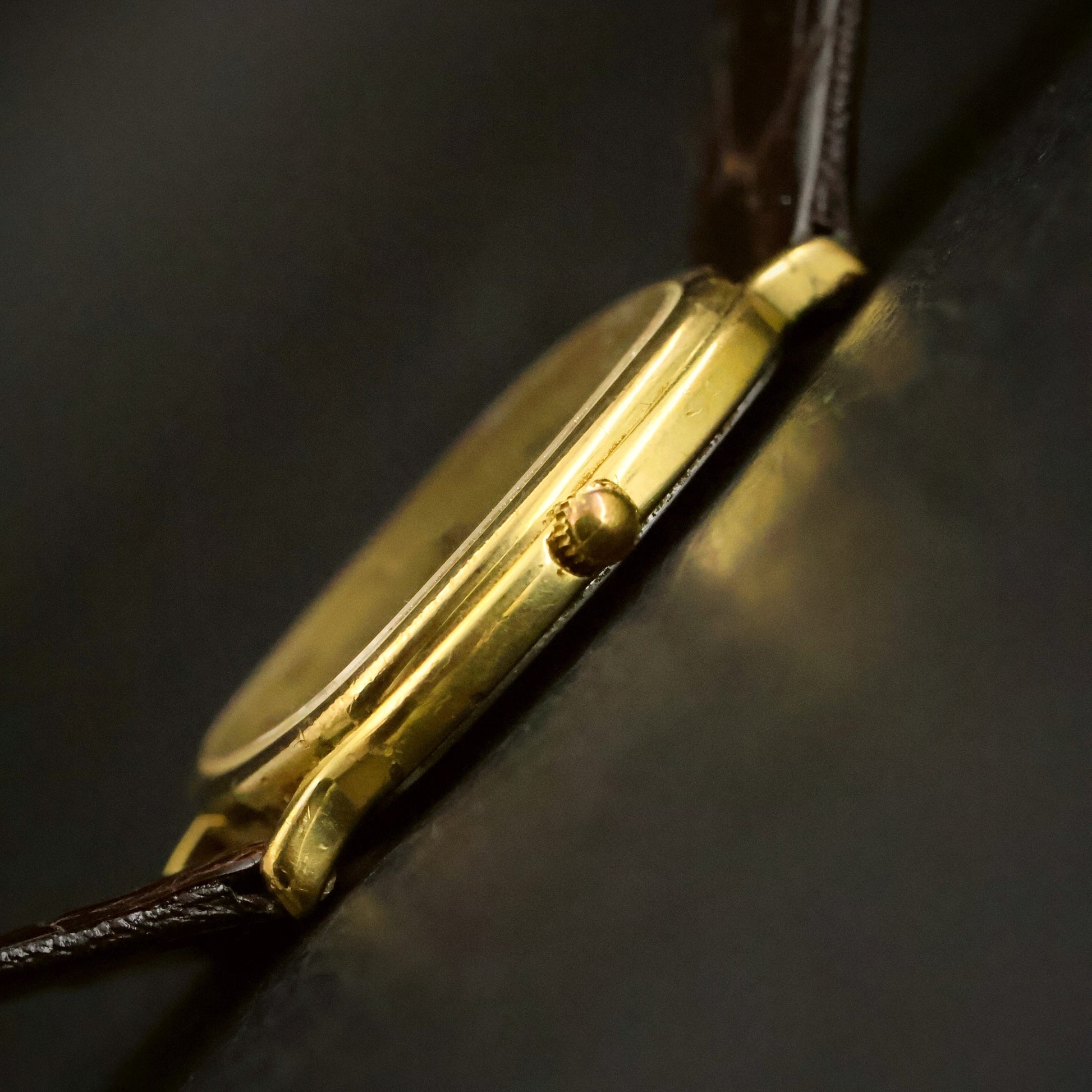 Longines Quartz | Champagne Guilloche Dial | Gold Cushion Case | Ultra-Thin, view 16