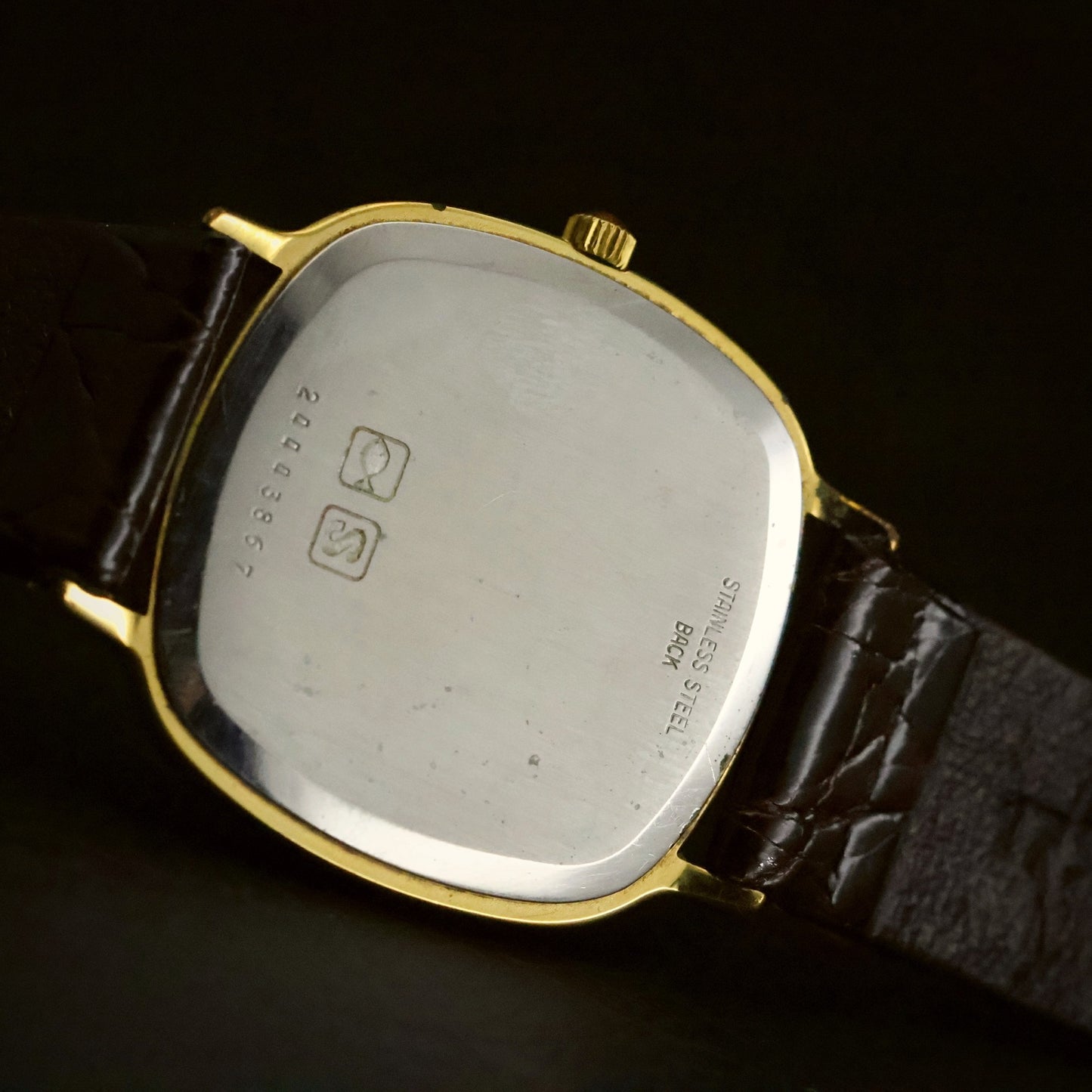 Longines Quartz | Champagne Guilloche Dial | Gold Cushion Case | Ultra-Thin, view 20