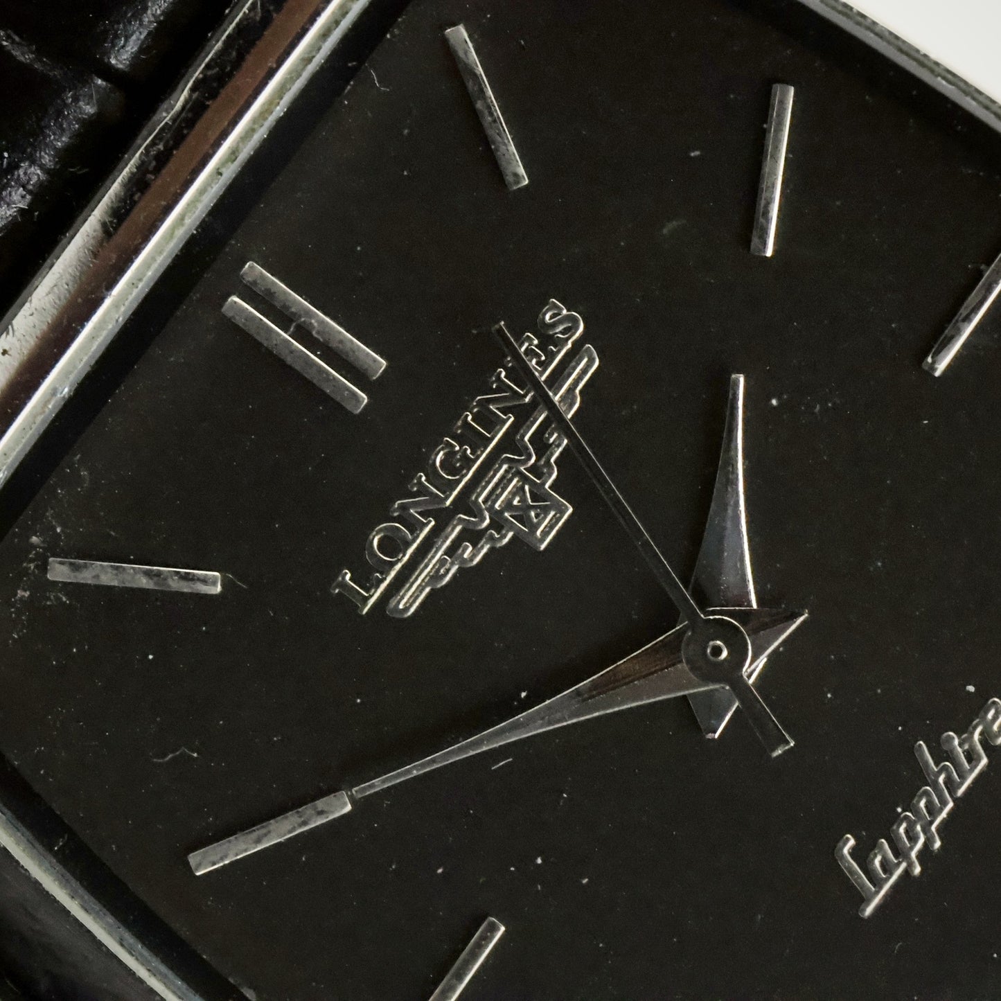 Longines Sapphire | Black Dial | Stainless Steel Tonneau | Slim Dress, view 9