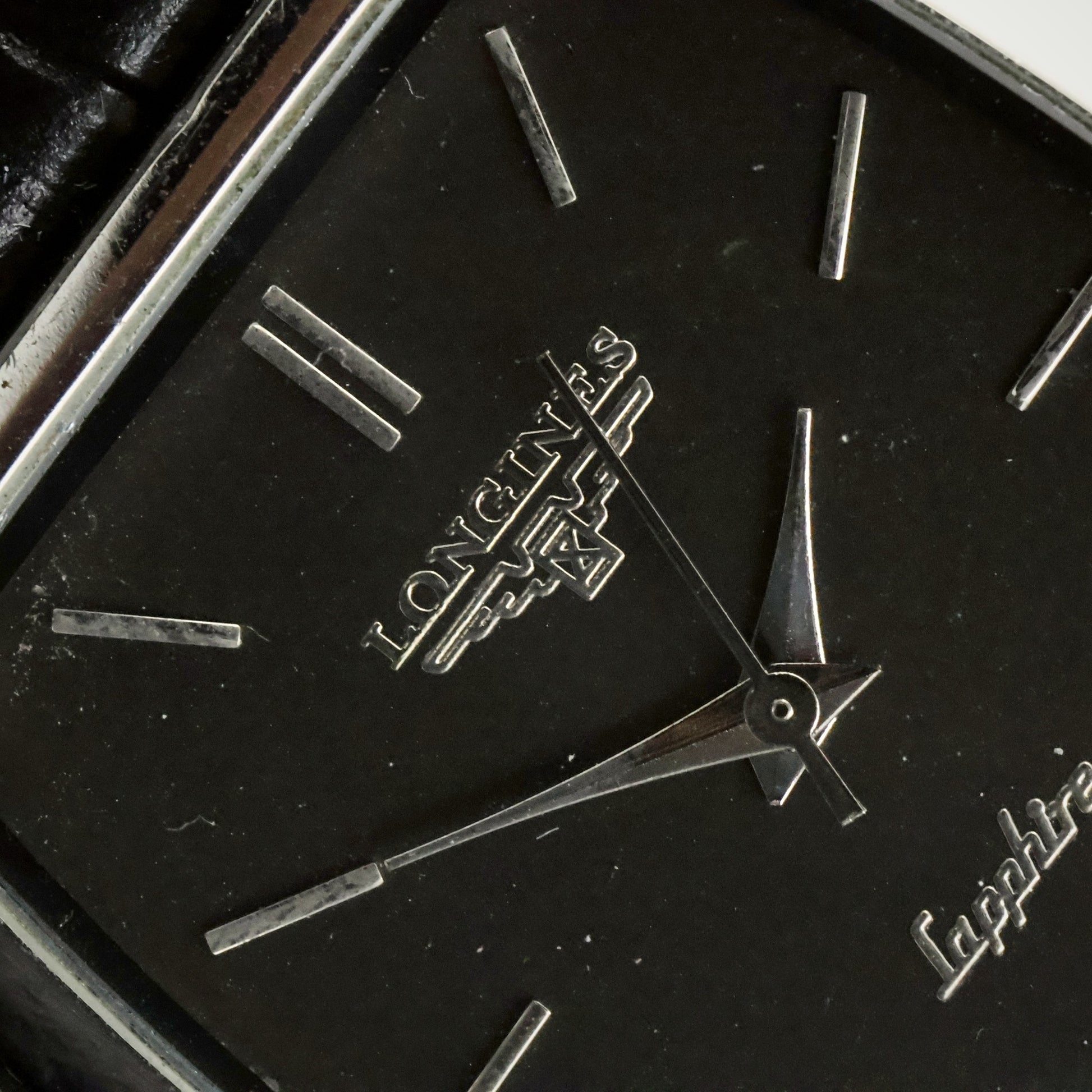 Longines Sapphire | Black Dial | Stainless Steel Tonneau | Slim Dress, view 9