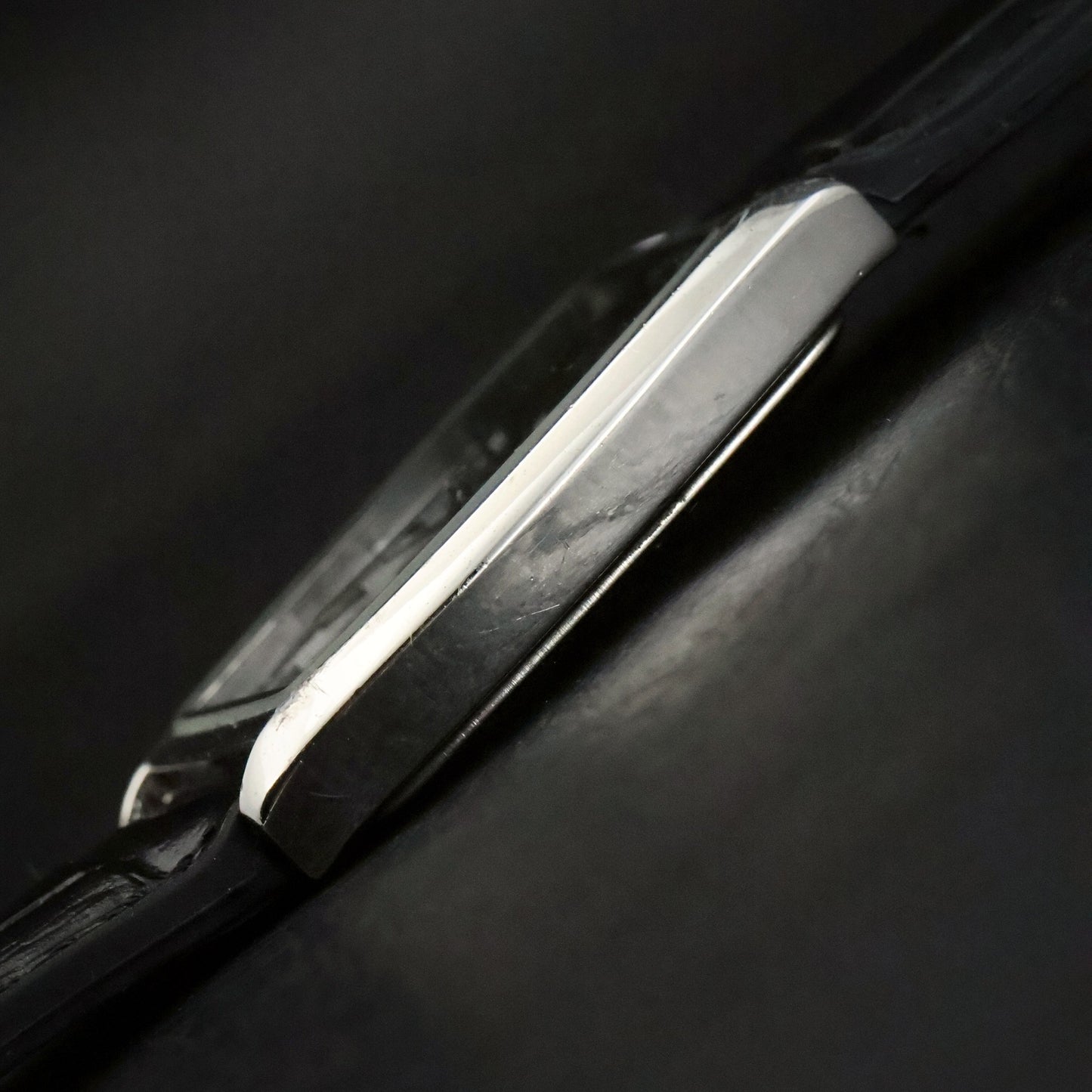 Longines Sapphire | Black Dial | Stainless Steel Tonneau | Slim Dress, view 11