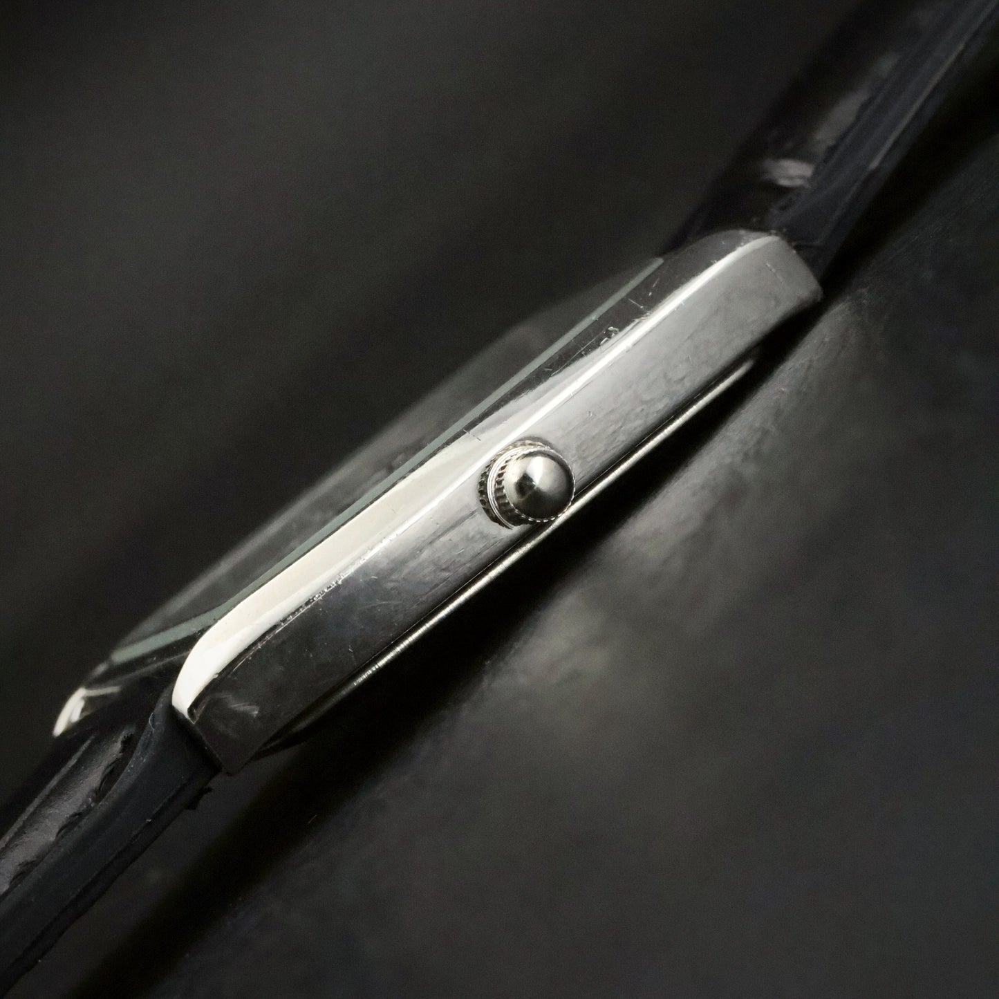 Longines Sapphire | Black Dial | Stainless Steel Tonneau | Slim Dress, view 12
