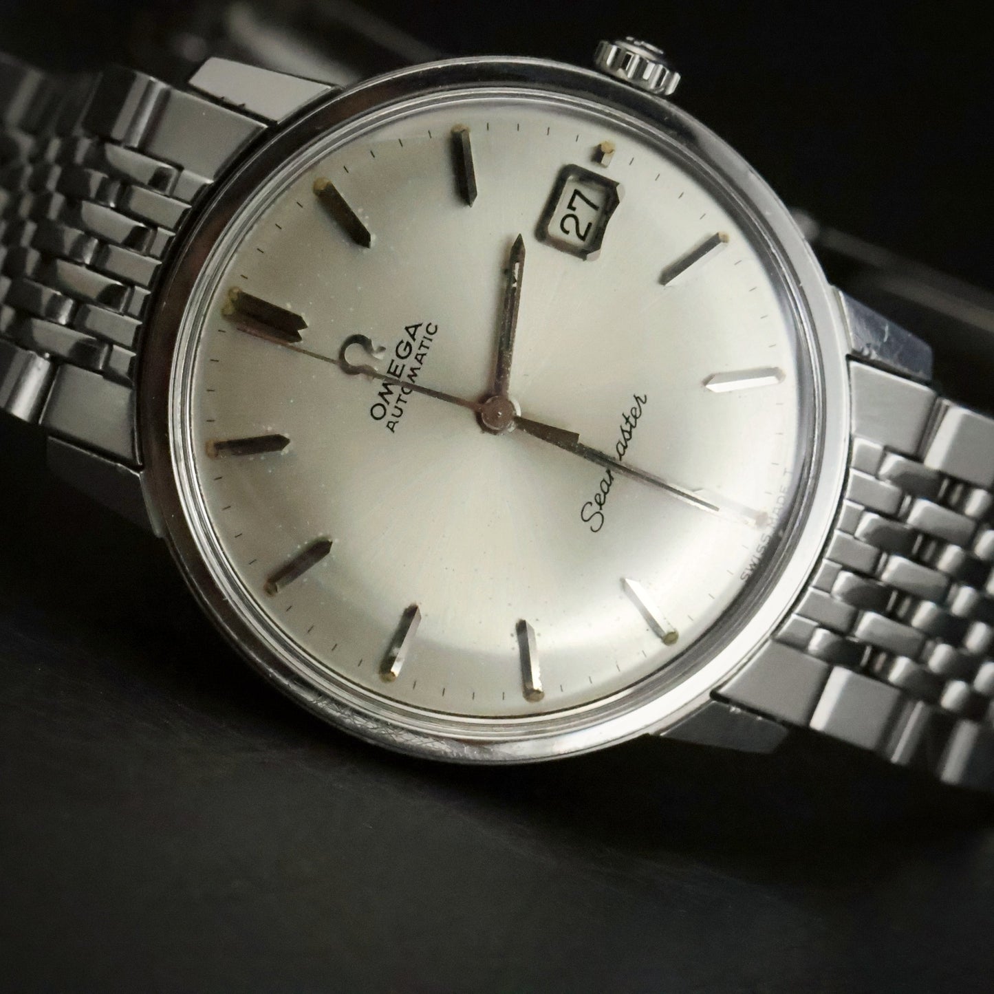 Omega Seamaster Automatic | Silver Dial | Steel | Original Beads of Rice Bracelet, view 9