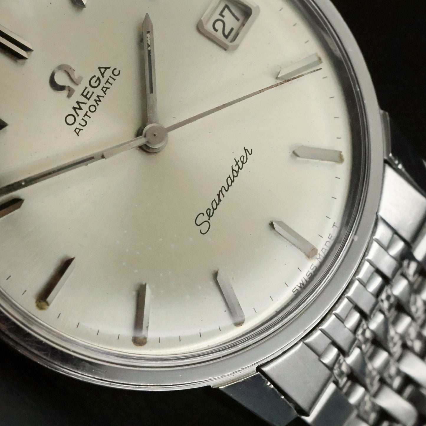 Omega Seamaster Automatic | Silver Dial | Steel | Original Beads of Rice Bracelet, view 10