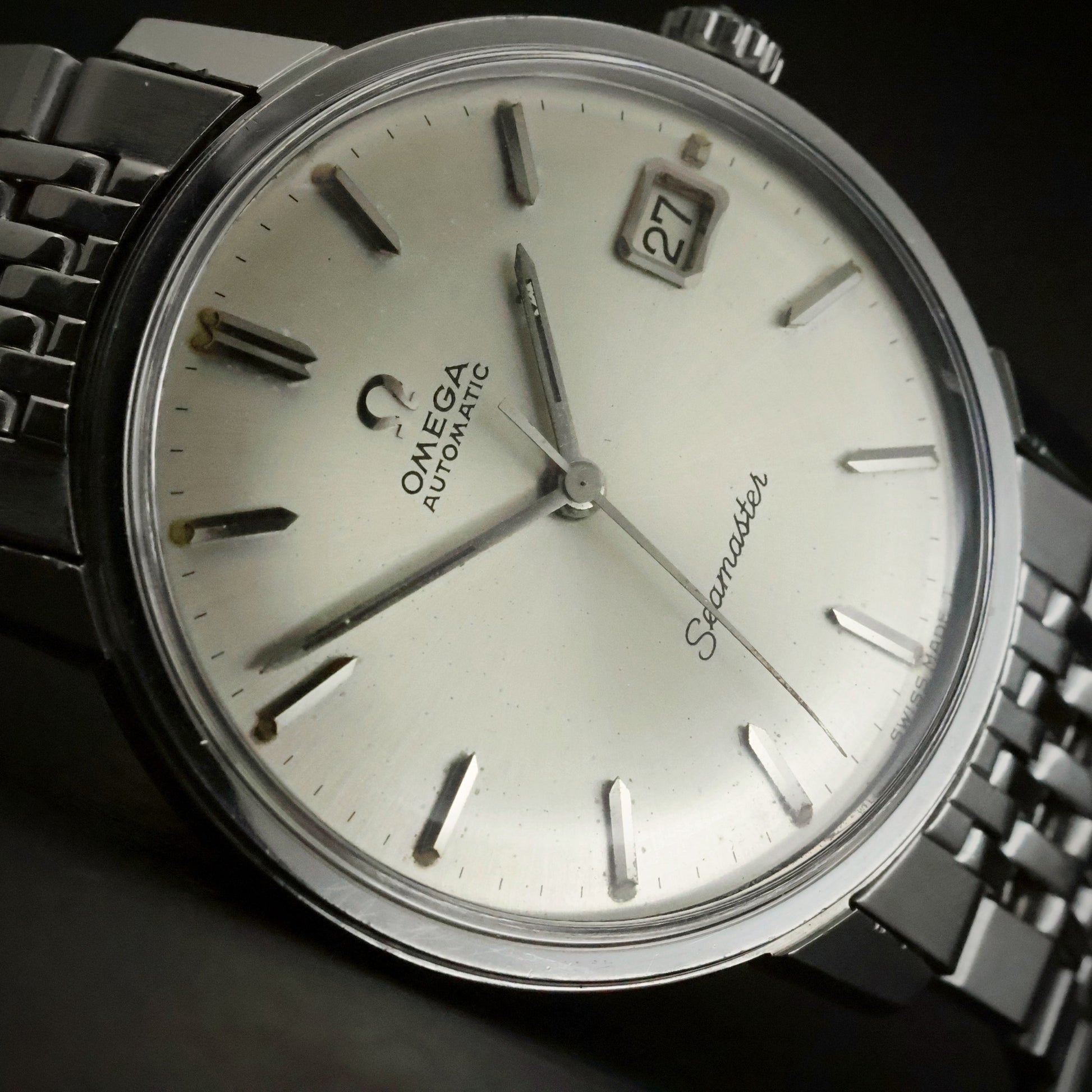 Omega Seamaster Automatic | Silver Dial | Steel | Original Beads of Rice Bracelet, view 5