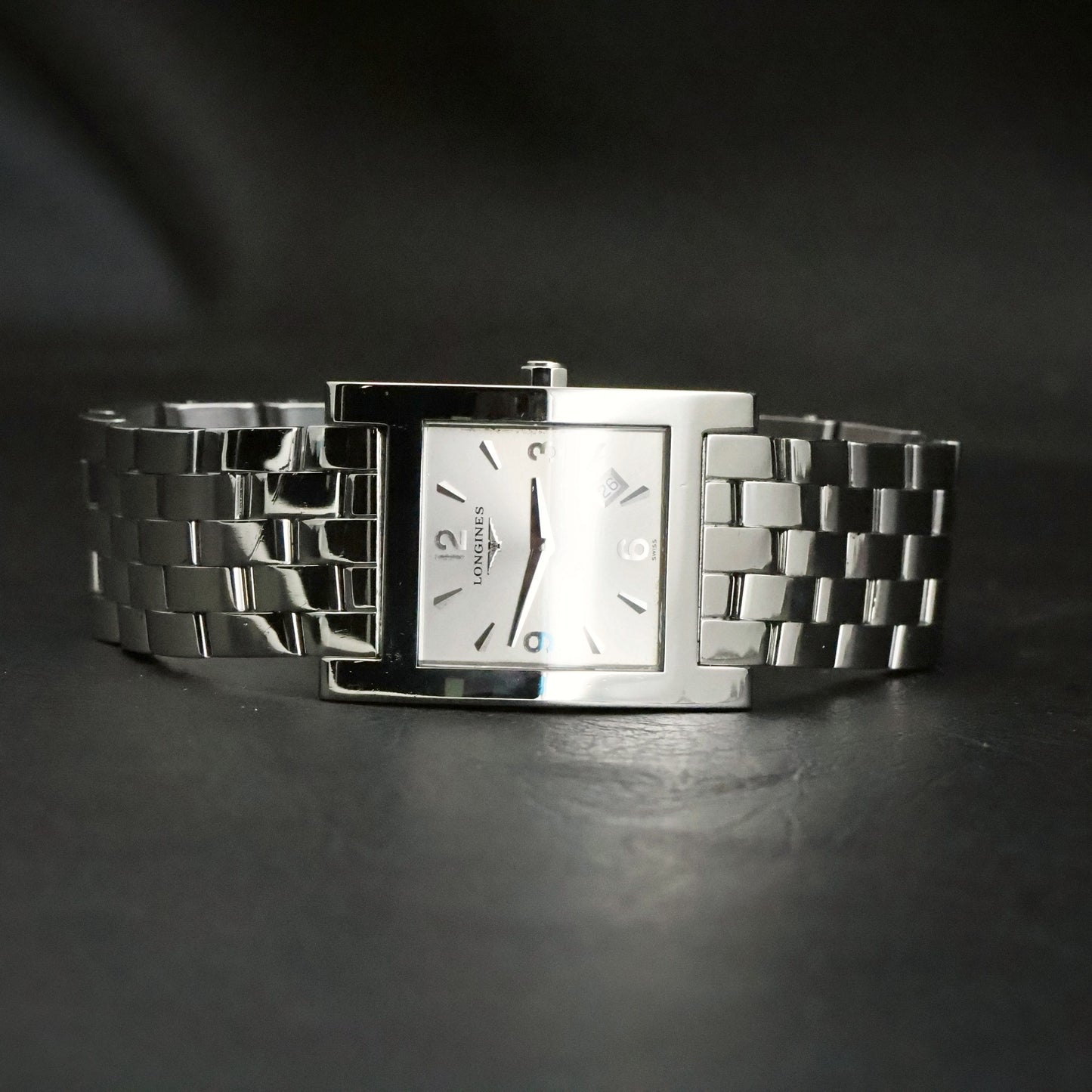 Longines | Silver Dial | Stainless Steel Square Case | Integrated Bracelet, view 7