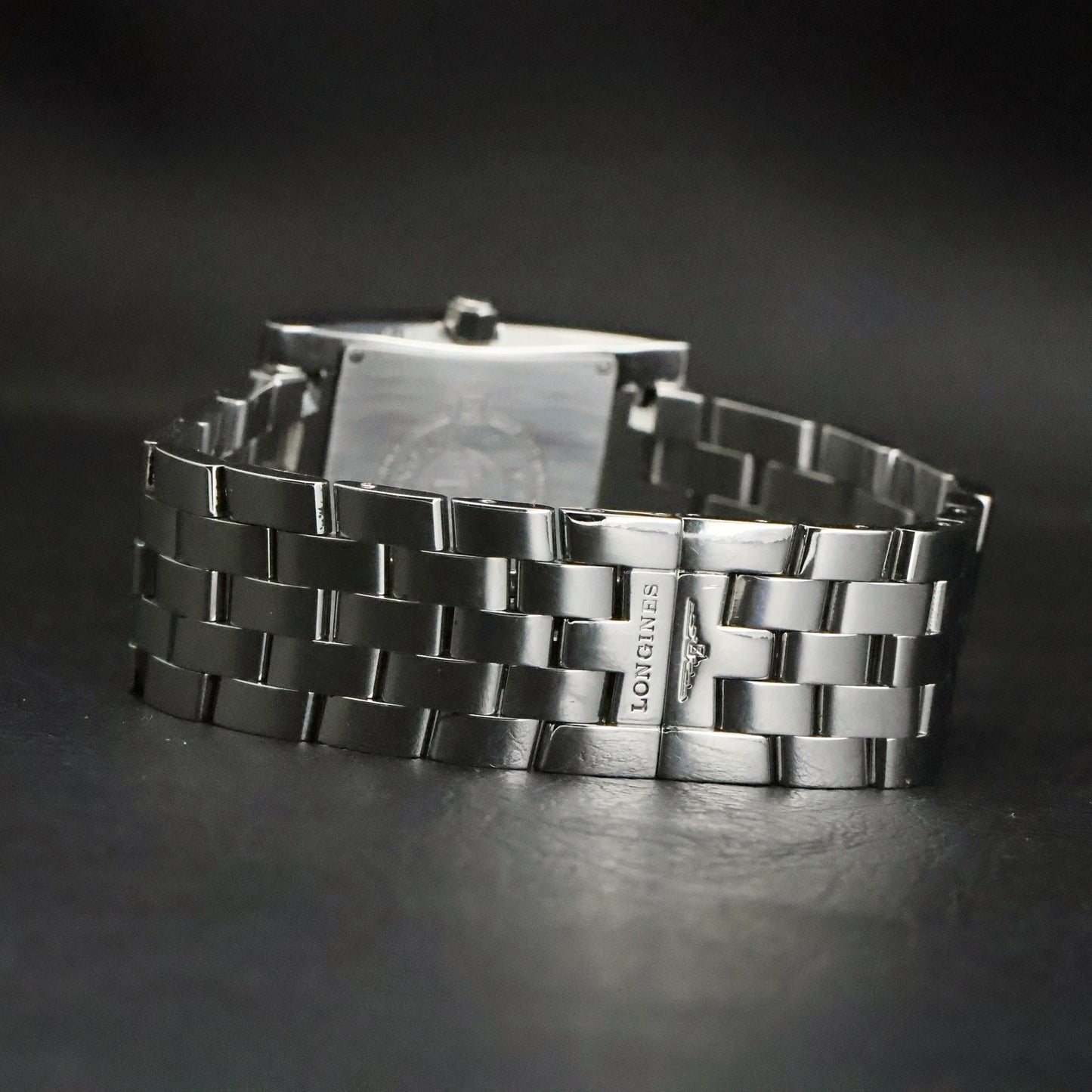 Longines | Silver Dial | Stainless Steel Square Case | Integrated Bracelet, view 12