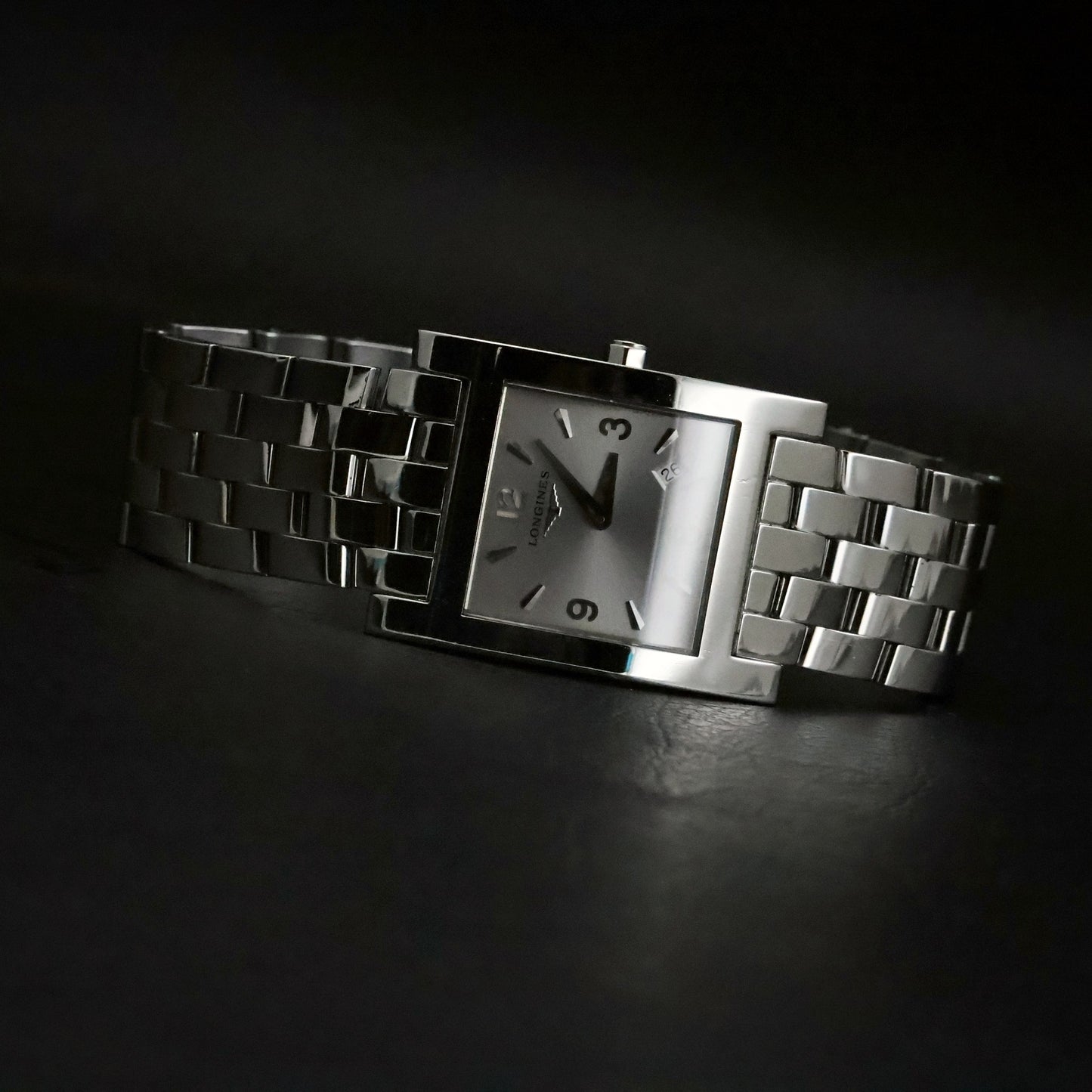 Longines | Silver Dial | Stainless Steel Square Case | Integrated Bracelet, view 17