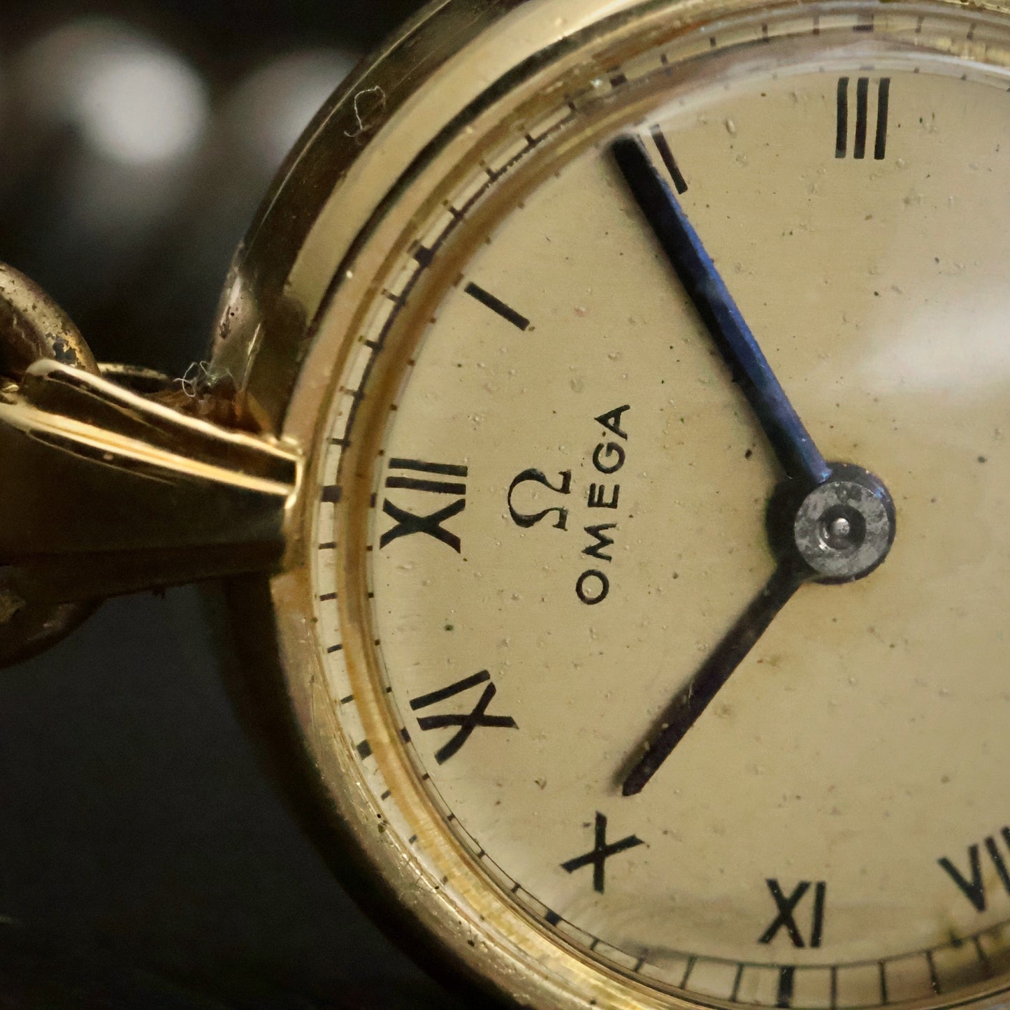 Omega Ladies Cocktail Watch | Solid 14K Gold Case | Roman Dial | Circa 1940, view 7