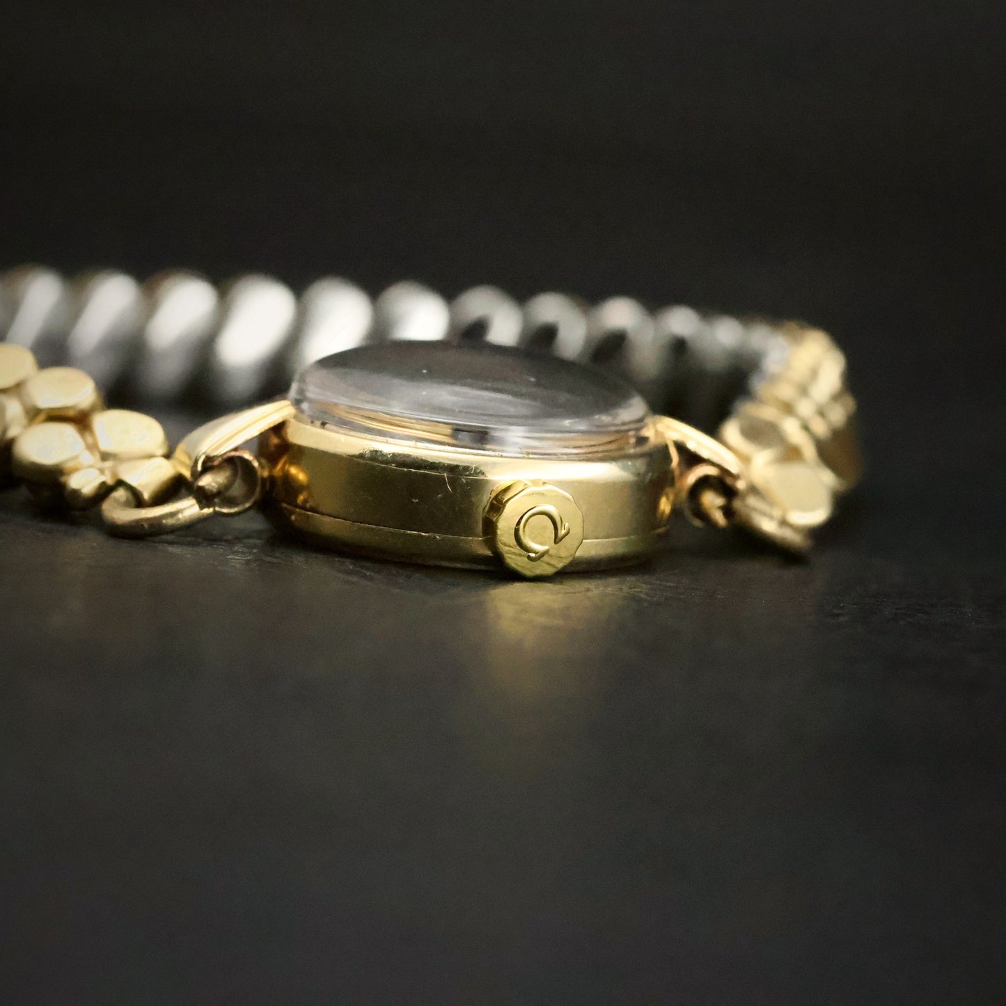Omega Ladies Cocktail Watch | Solid 14K Gold Case | Roman Dial | Circa 1940, view 13