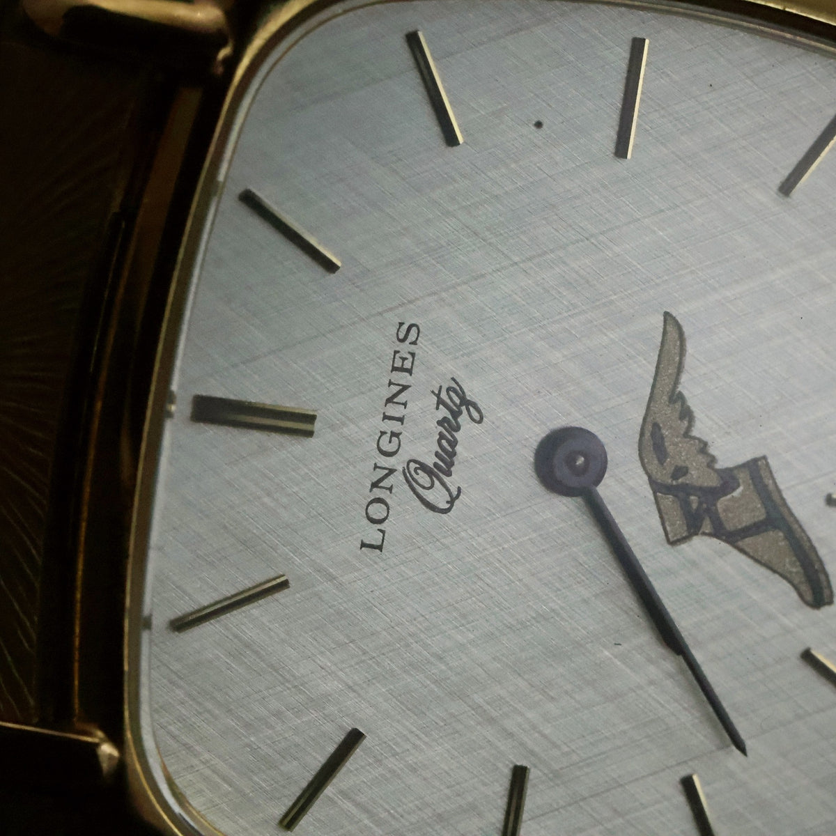 Longines Quartz | Silver Linen Dial | Gold-Tone Cushion | Named 1981 Service Award, view 3