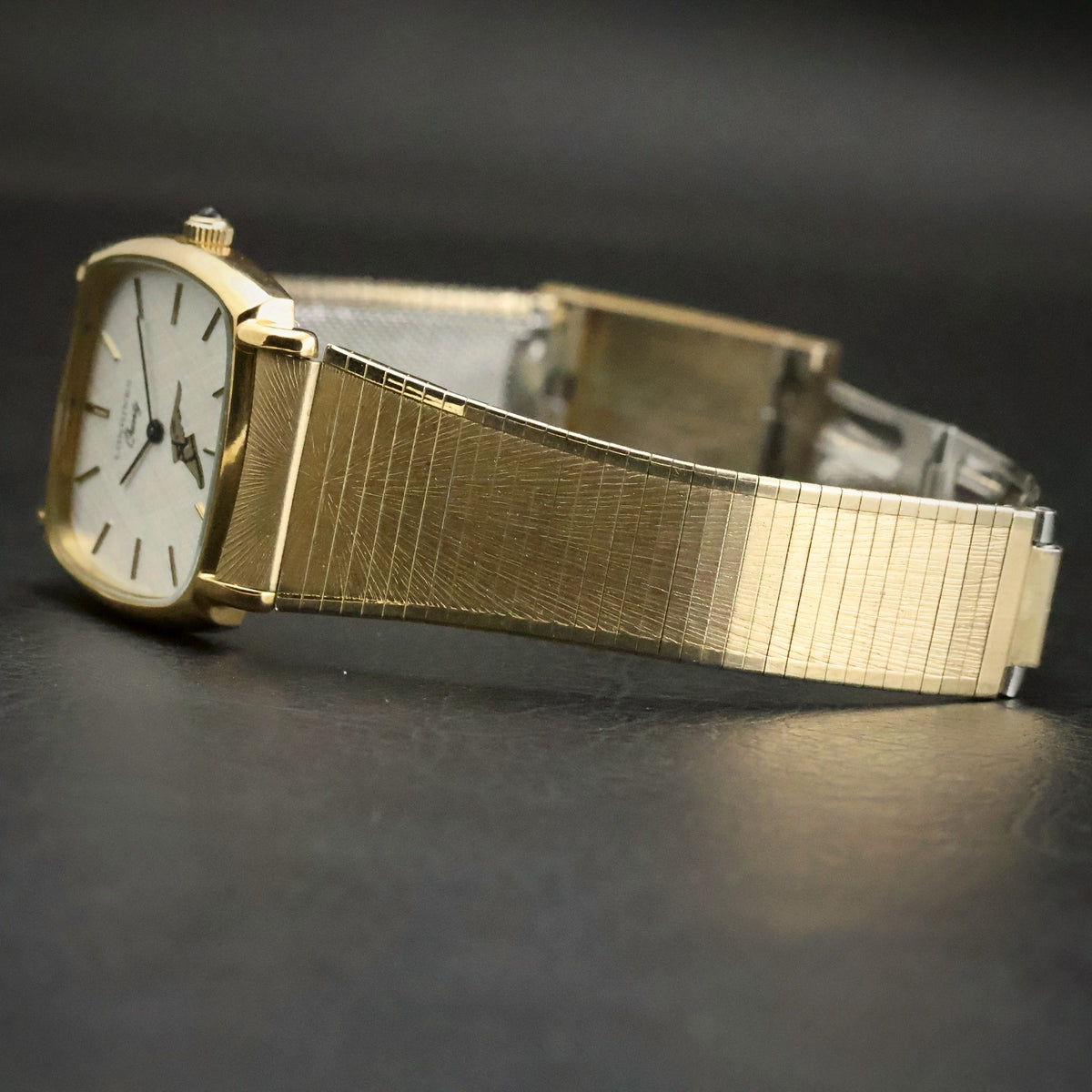 Longines Quartz | Silver Linen Dial | Gold-Tone Cushion | Named 1981 Service Award, view 13