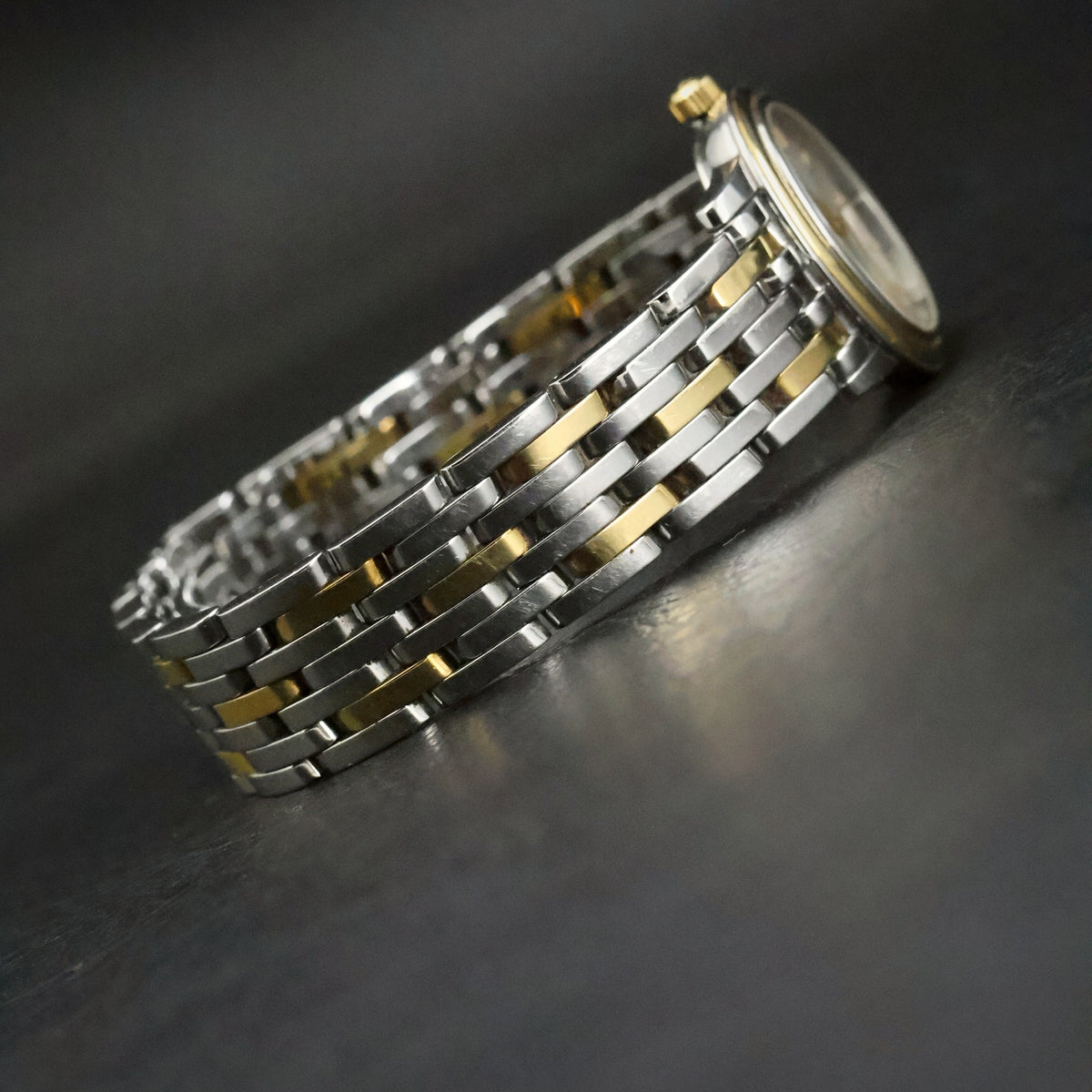 Omega De Ville | Ladies Quartz | Two-Tone Steel and Gold | Silver Baton Dial, view 6