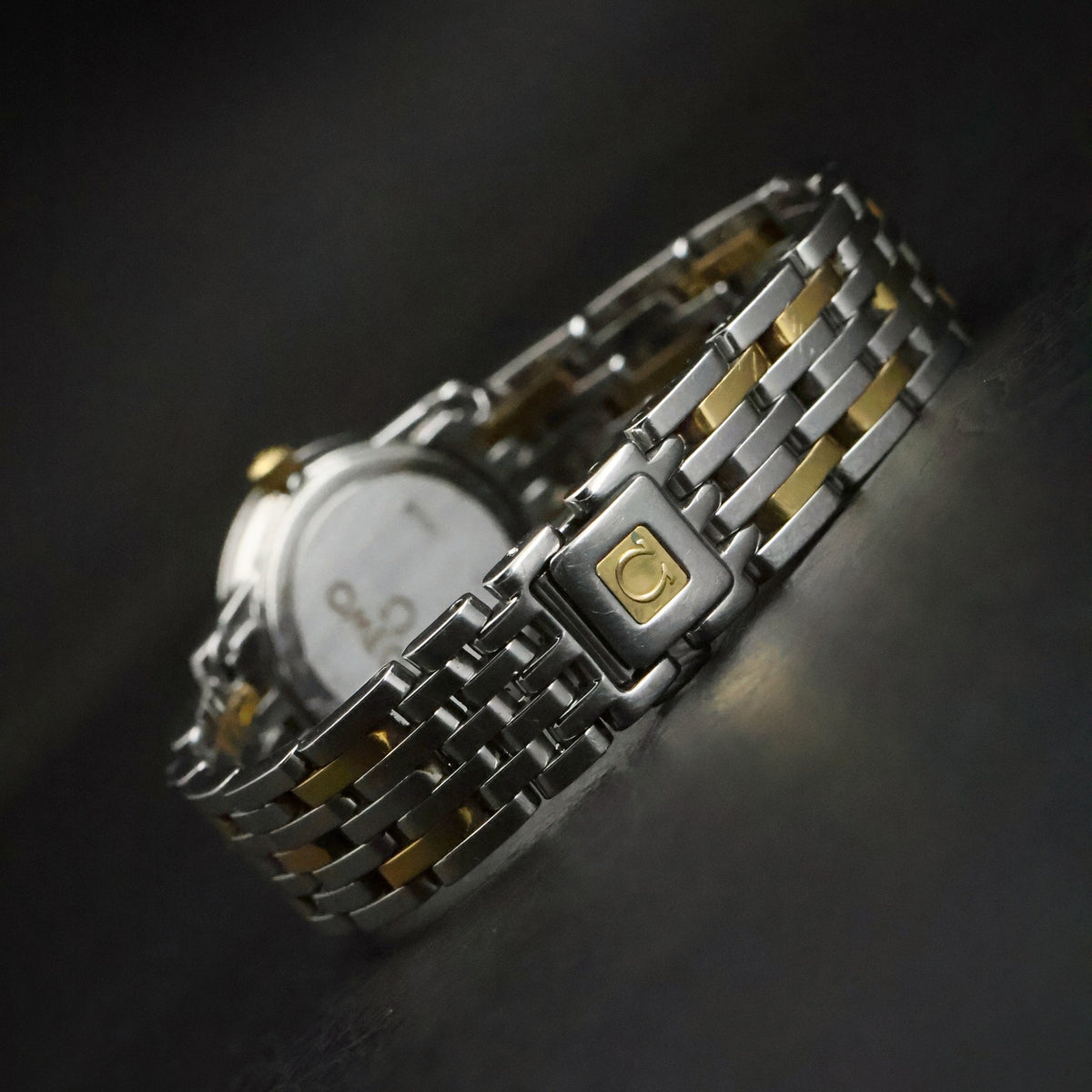 Omega De Ville | Ladies Quartz | Two-Tone Steel and Gold | Silver Baton Dial, view 7