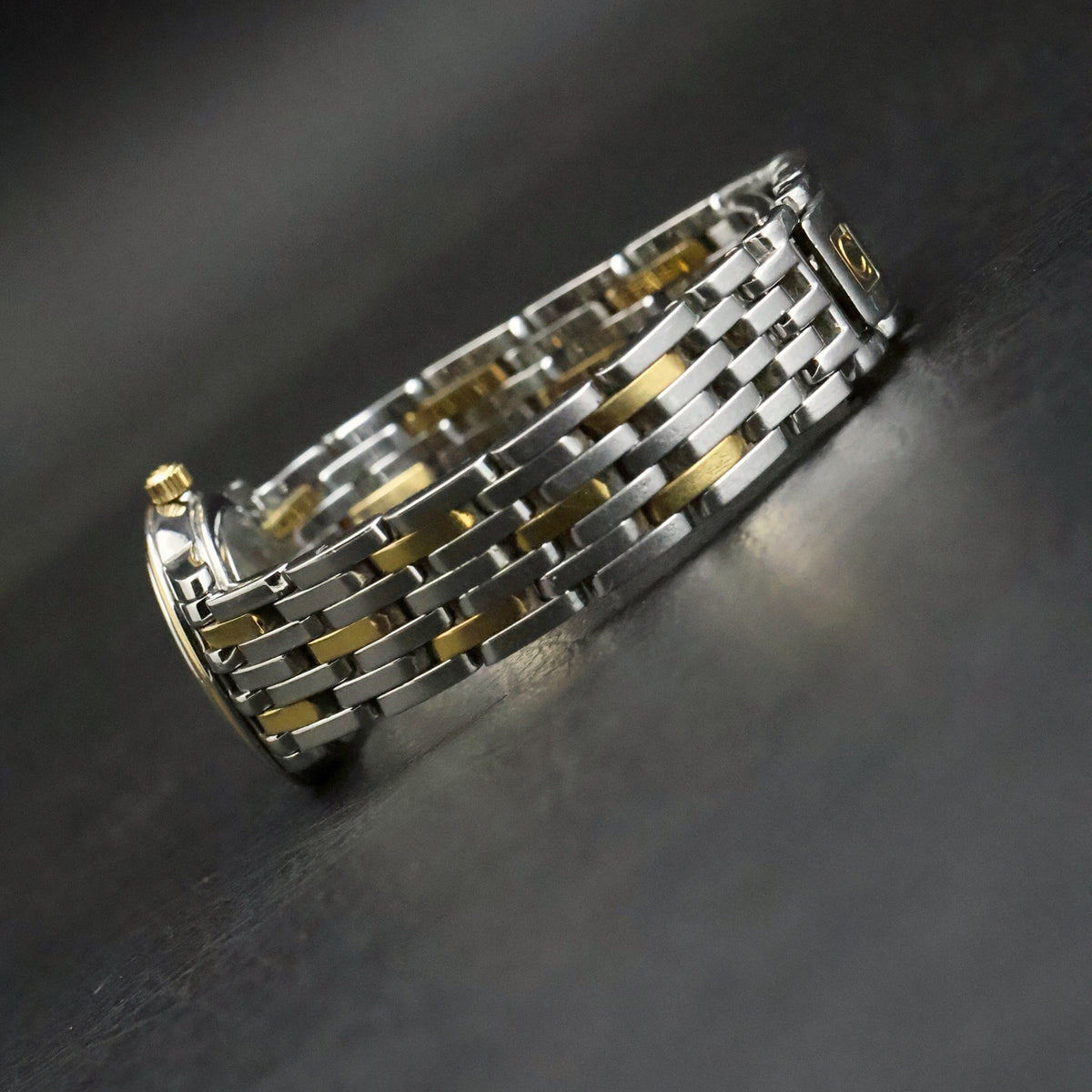 Omega De Ville | Ladies Quartz | Two-Tone Steel and Gold | Silver Baton Dial, view 9