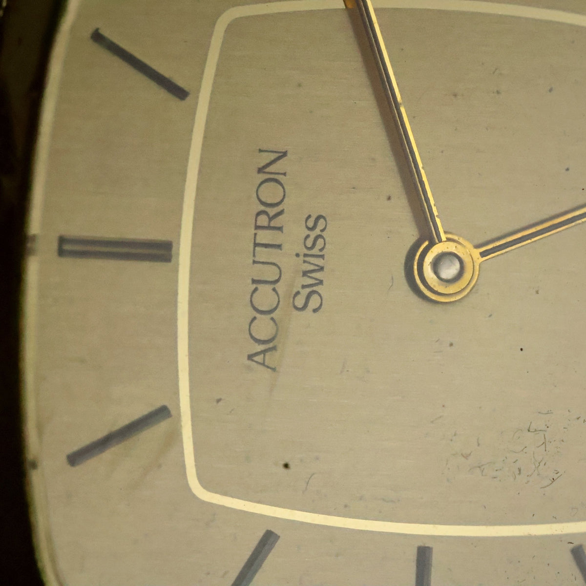 Accutron Swiss | Champagne Dial | Gold-Tone Cushion | Woven Mesh Bracelet, view 5