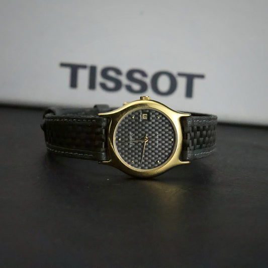 Tissot | Grey Basketweave Dial | Gold-Tone | Boxed with Original Tags, view 1