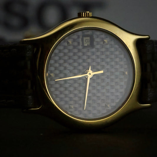 Tissot | Grey Basketweave Dial | Gold-Tone | Boxed with Original Tags, view 2