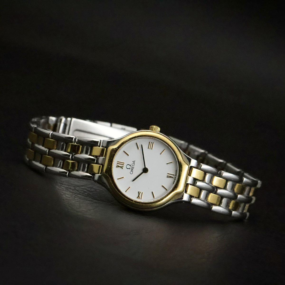 Omega De Ville | Ladies Quartz | Two-Tone | White Roman Dial | Full Set, view 7