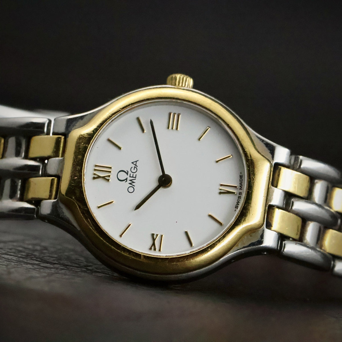 Omega De Ville | Ladies Quartz | Two-Tone | White Roman Dial | Full Set, view 10