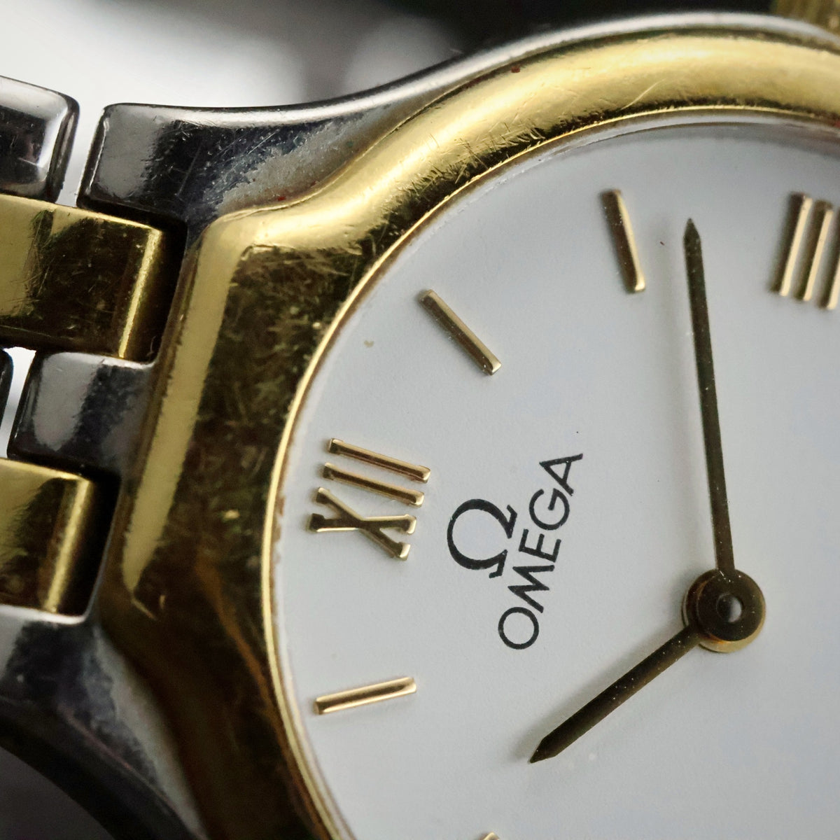 Omega De Ville | Ladies Quartz | Two-Tone | White Roman Dial | Full Set, view 13